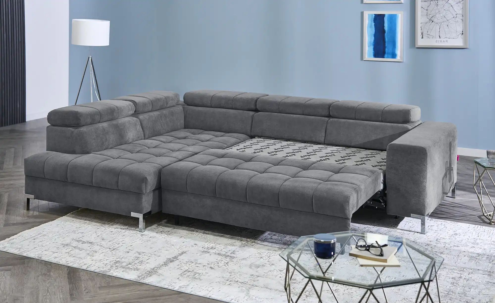 Thumbnail - Ecksofa mit verstellbaren Kopfstützen Arte ¦ grau ¦ Maße (cm): B: 284 H: 97 T: 200.0 Polstermöbel > Sofas > Ecksofas - H...