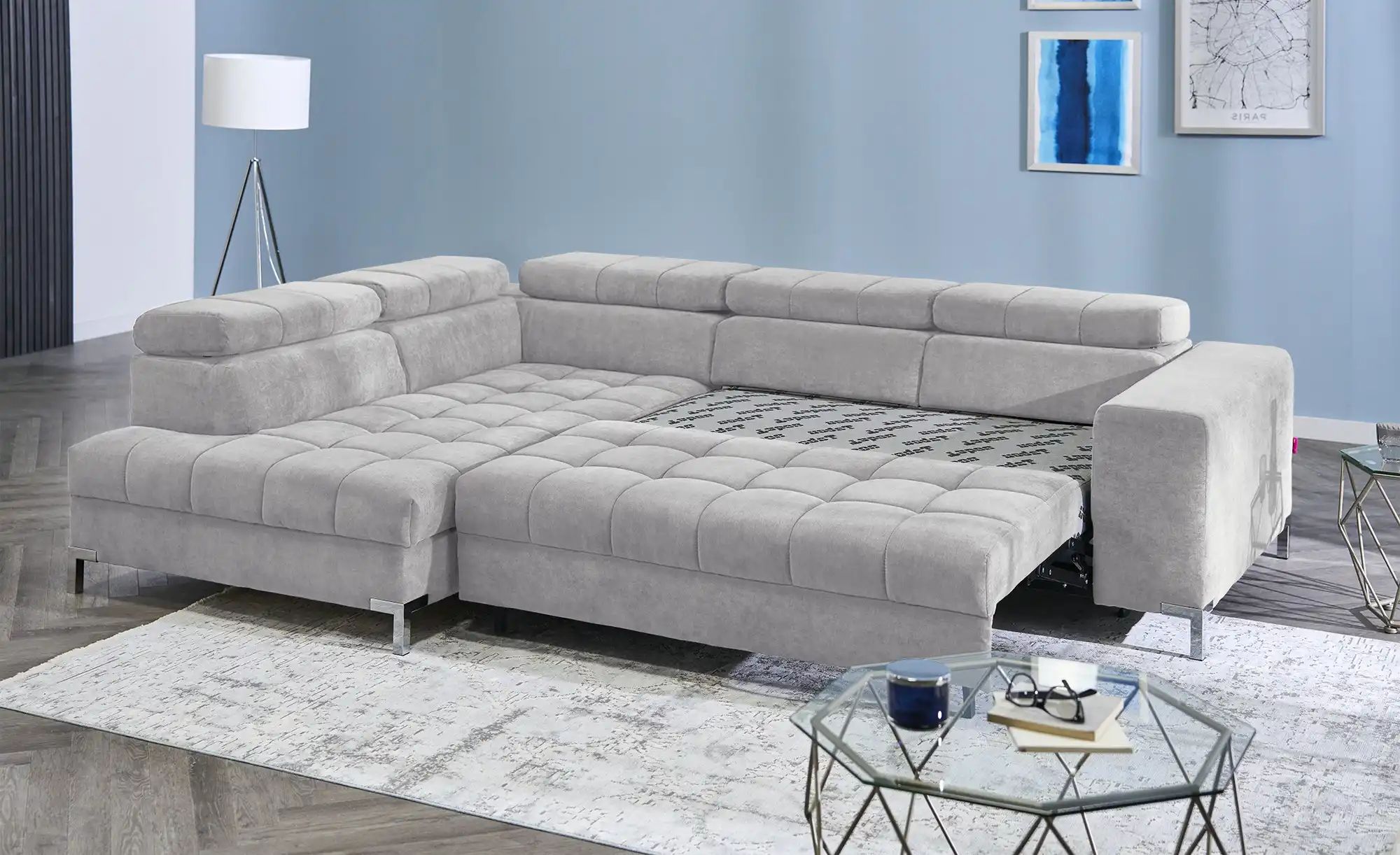 Thumbnail - Ecksofa mit verstellbaren Kopfstützen Arte ¦ grau ¦ Maße (cm): B: 284 H: 97 T: 200.0 Polstermöbel > Sofas > Ecksofas - H...