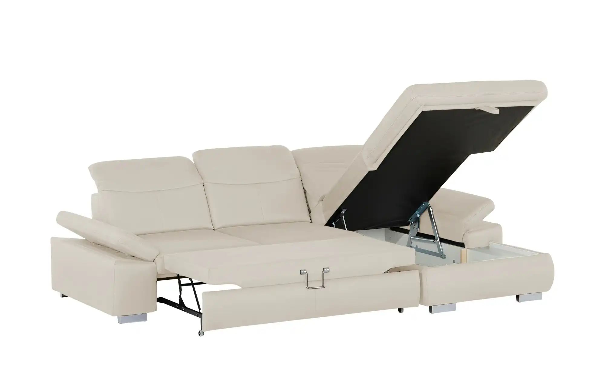 Lounge Collection Ecksofa aus Mikrofaser Kathrin ¦ creme ¦ Maße (cm): B: 30 günstig online kaufen