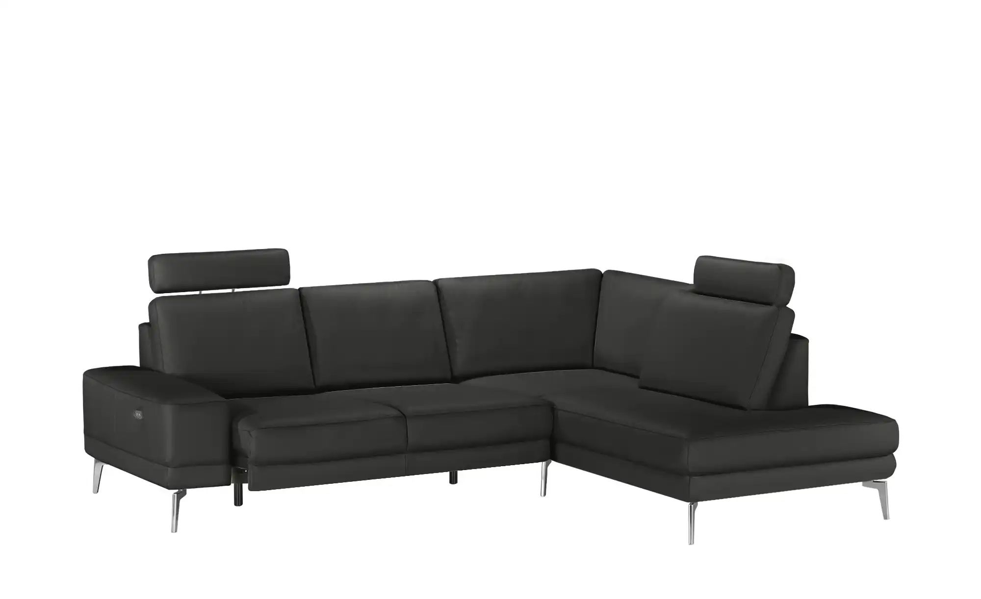 meinSofa Ecksofa aus Leder Dana ¦ schwarz ¦ Maße (cm): B: 269 H: 86 T: 222 günstig online kaufen