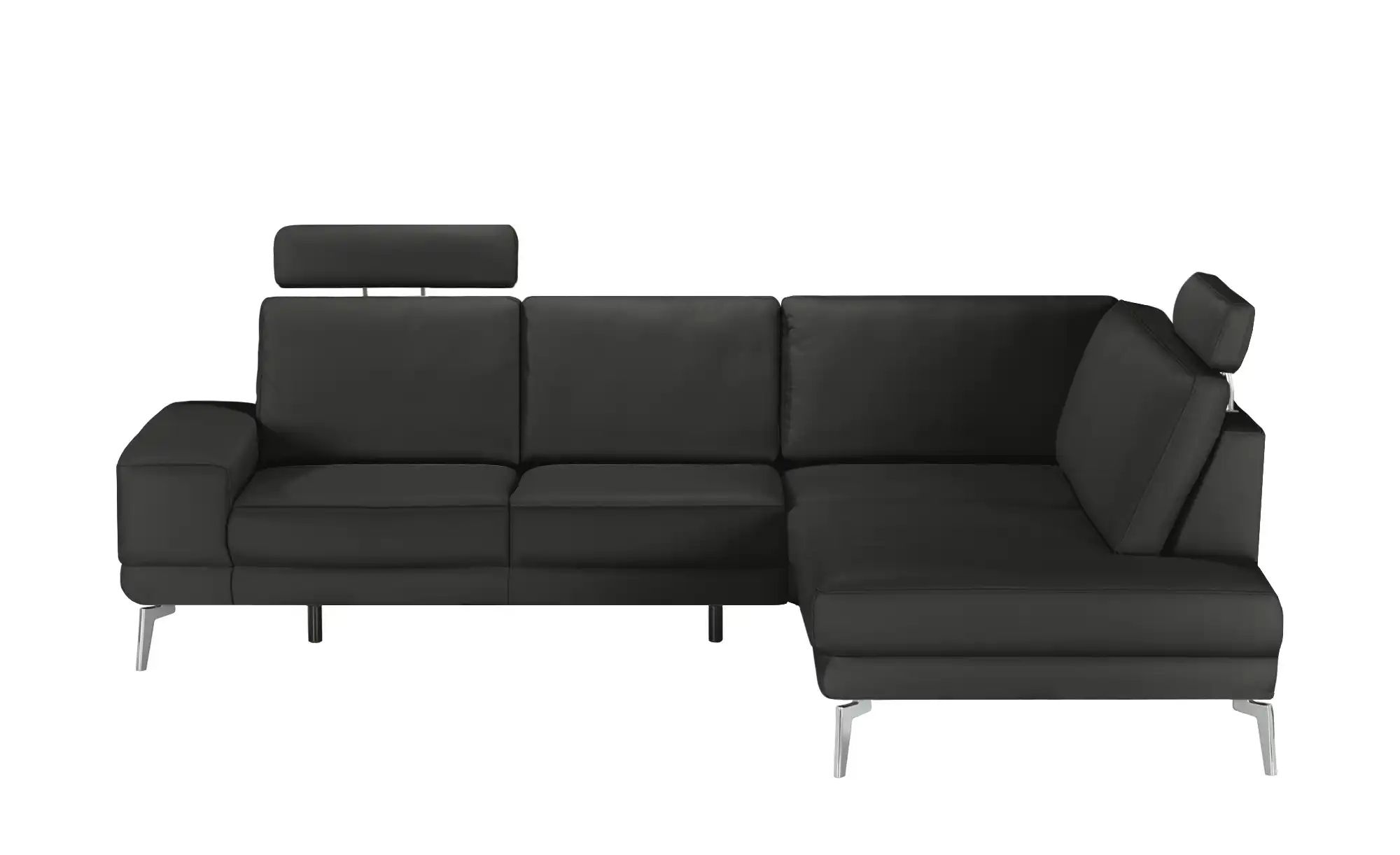 meinSofa Ecksofa aus Leder Dana ¦ schwarz ¦ Maße (cm): B: 269 H: 86 T: 222 günstig online kaufen