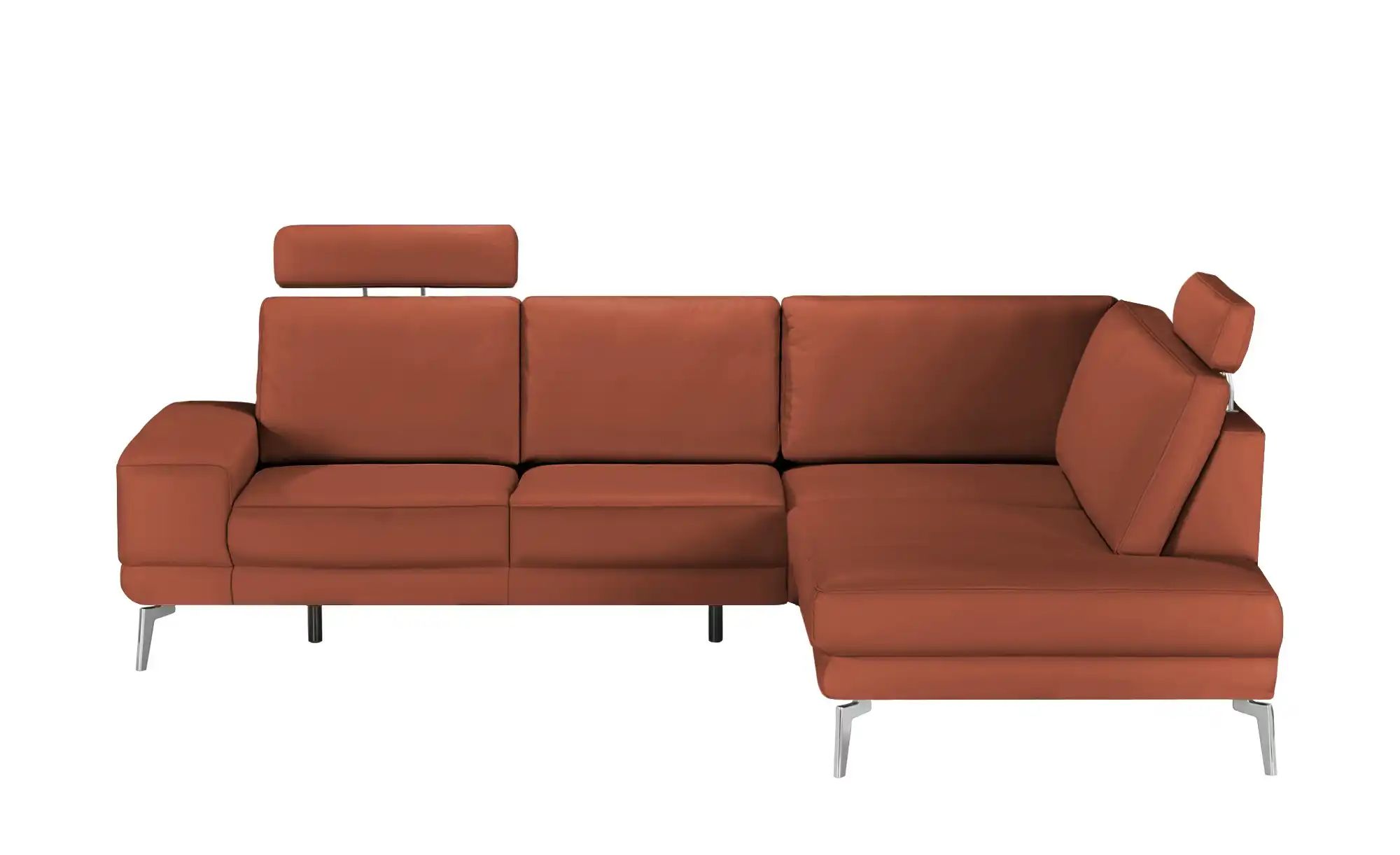 meinSofa Ecksofa aus Leder Dana ¦ rot ¦ Maße (cm): B: 269 H: 86 T: 222 Pols günstig online kaufen