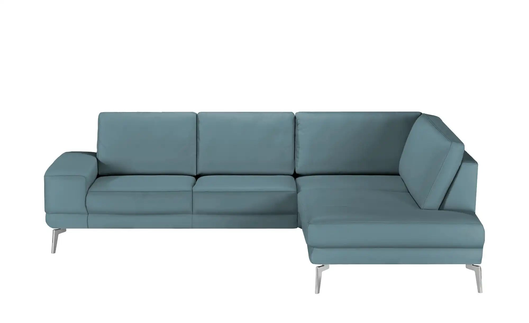 meinSofa Ecksofa aus Leder Dana ¦ blau ¦ Maße (cm): B: 269 H: 86 T: 222 Pol günstig online kaufen