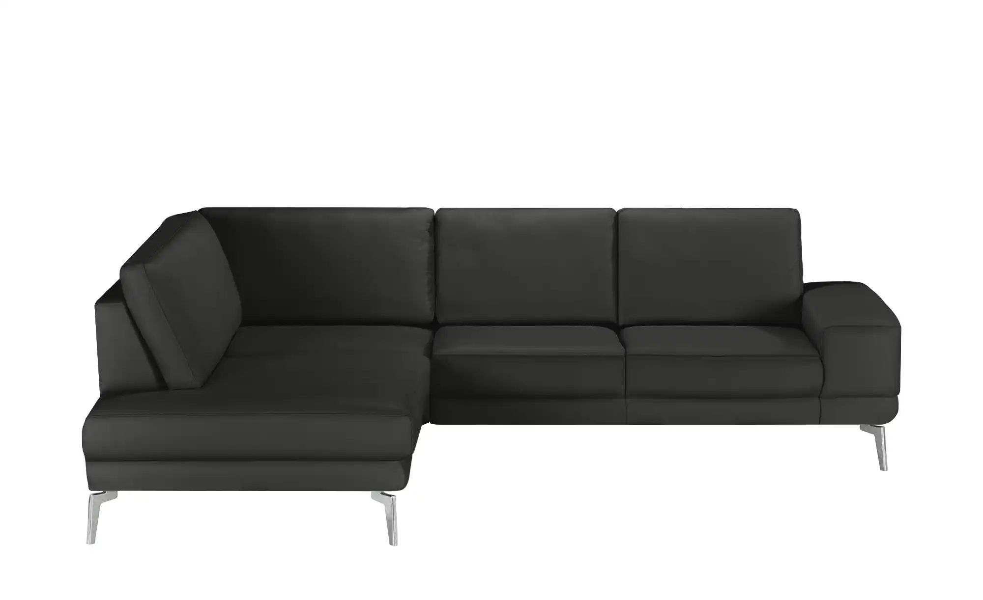 meinSofa Ecksofa aus Leder Dana ¦ schwarz ¦ Maße (cm): B: 269 H: 86 T: 222 günstig online kaufen