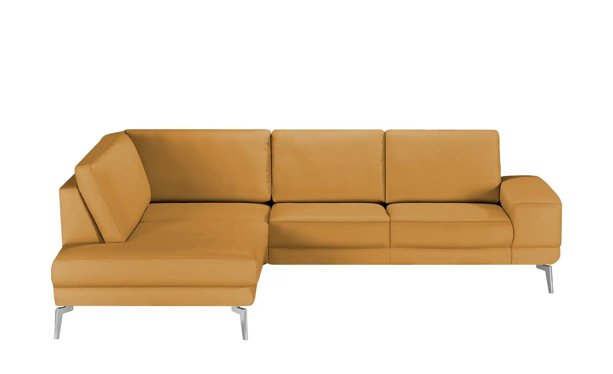 meinSofa Ecksofa aus Leder Dana ¦ orange ¦ Maße (cm): B: 269 H: 86 T: 222 P günstig online kaufen