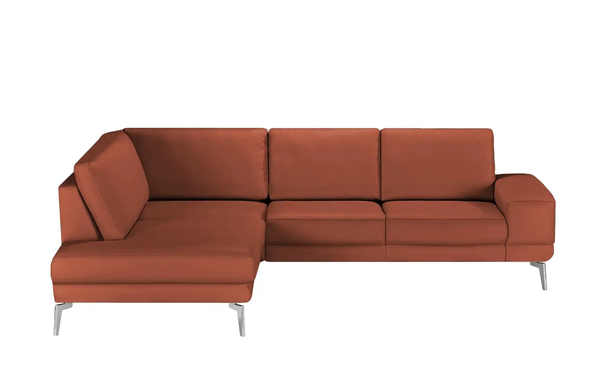 meinSofa Ecksofa aus Leder Dana ¦ rot ¦ Maße (cm): B: 269 H: 86 T: 222 Pols günstig online kaufen