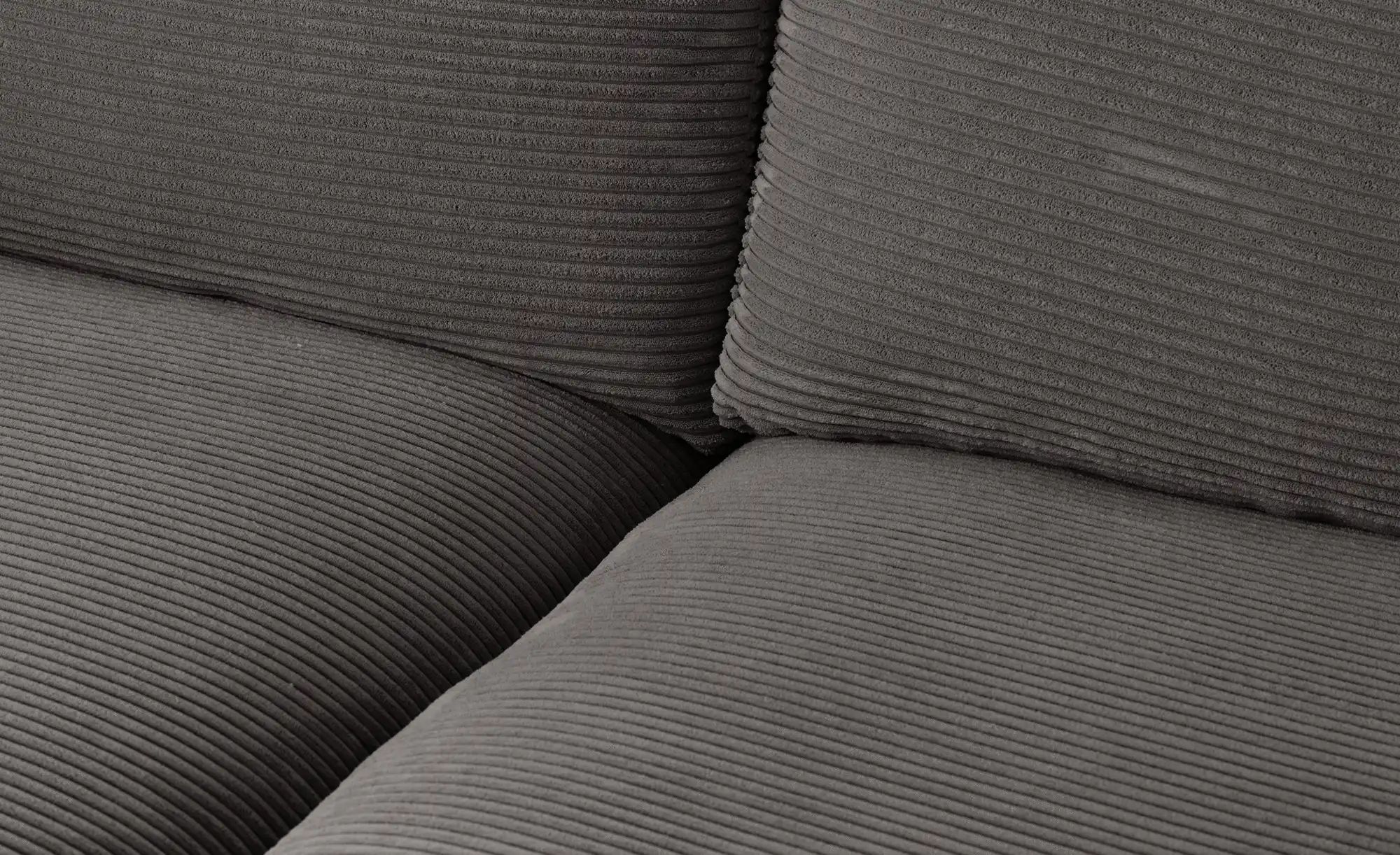 Thumbnail - Jette Home Cordsofa  Sila ¦ grau ¦ Maße (cm): B: 230 H: 85 T: 127.0 Polstermöbel > Sofas > 2-Sitzer - Höffner