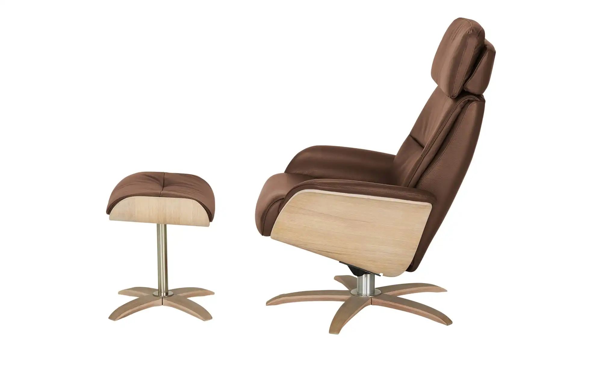 Nils Olsen Relaxsessel Leder mit Relaxfunktion Balance ¦ braun ¦ Maße (cm): günstig online kaufen