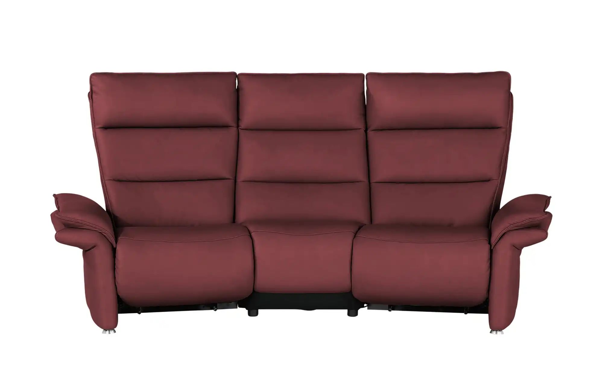 Hukla Trapezsofa aus Leder  Corvina ¦ rot ¦ Maße (cm): B: 216 H: 109 T: 103 günstig online kaufen