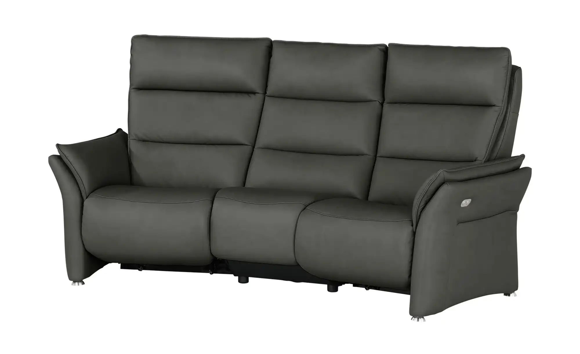 Hukla Trapezsofa aus Leder  Corvina ¦ grau ¦ Maße (cm): B: 216 H: 109 T: 10 günstig online kaufen