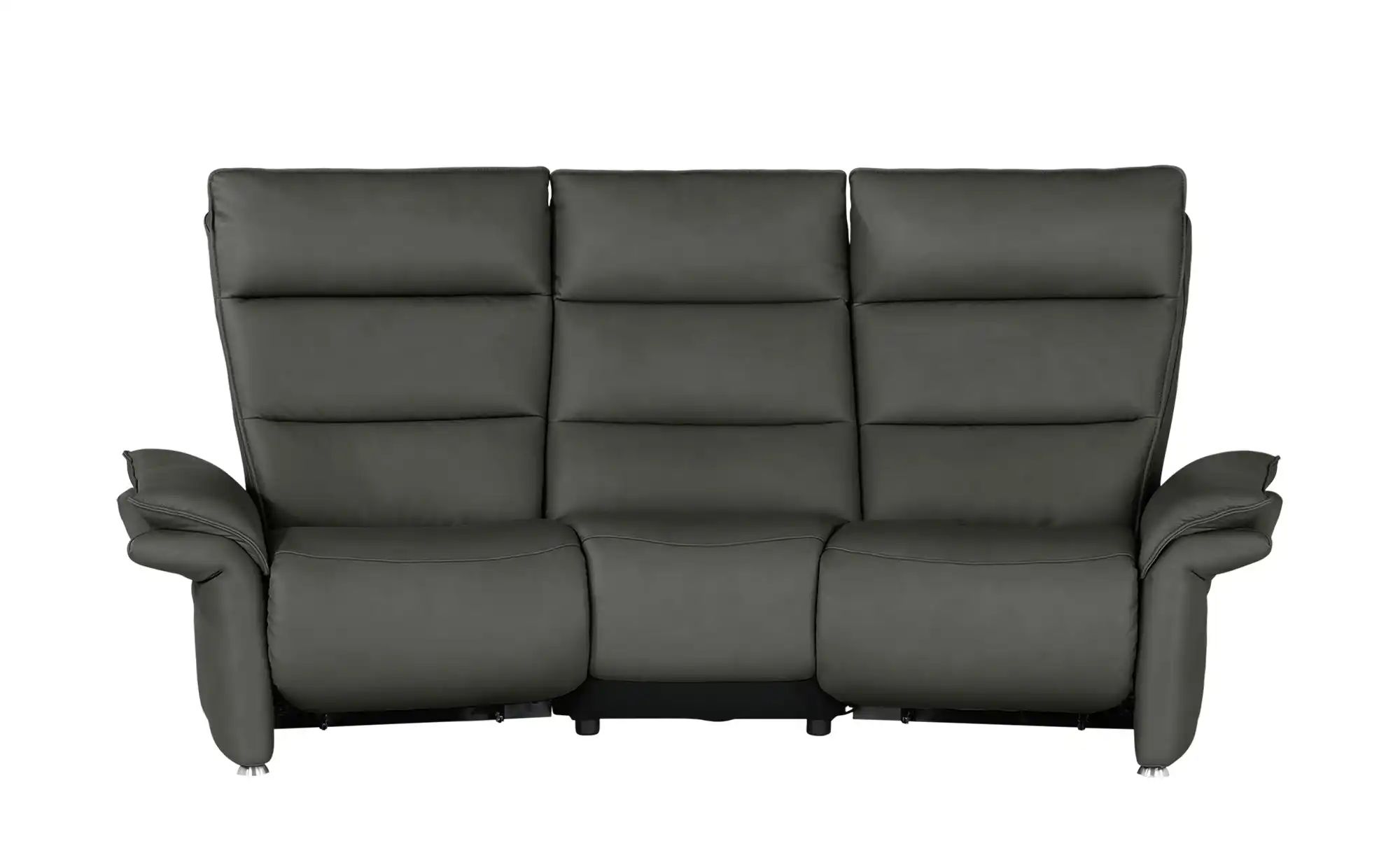 Hukla Trapezsofa aus Leder  Corvina ¦ grau ¦ Maße (cm): B: 216 H: 109 T: 10 günstig online kaufen