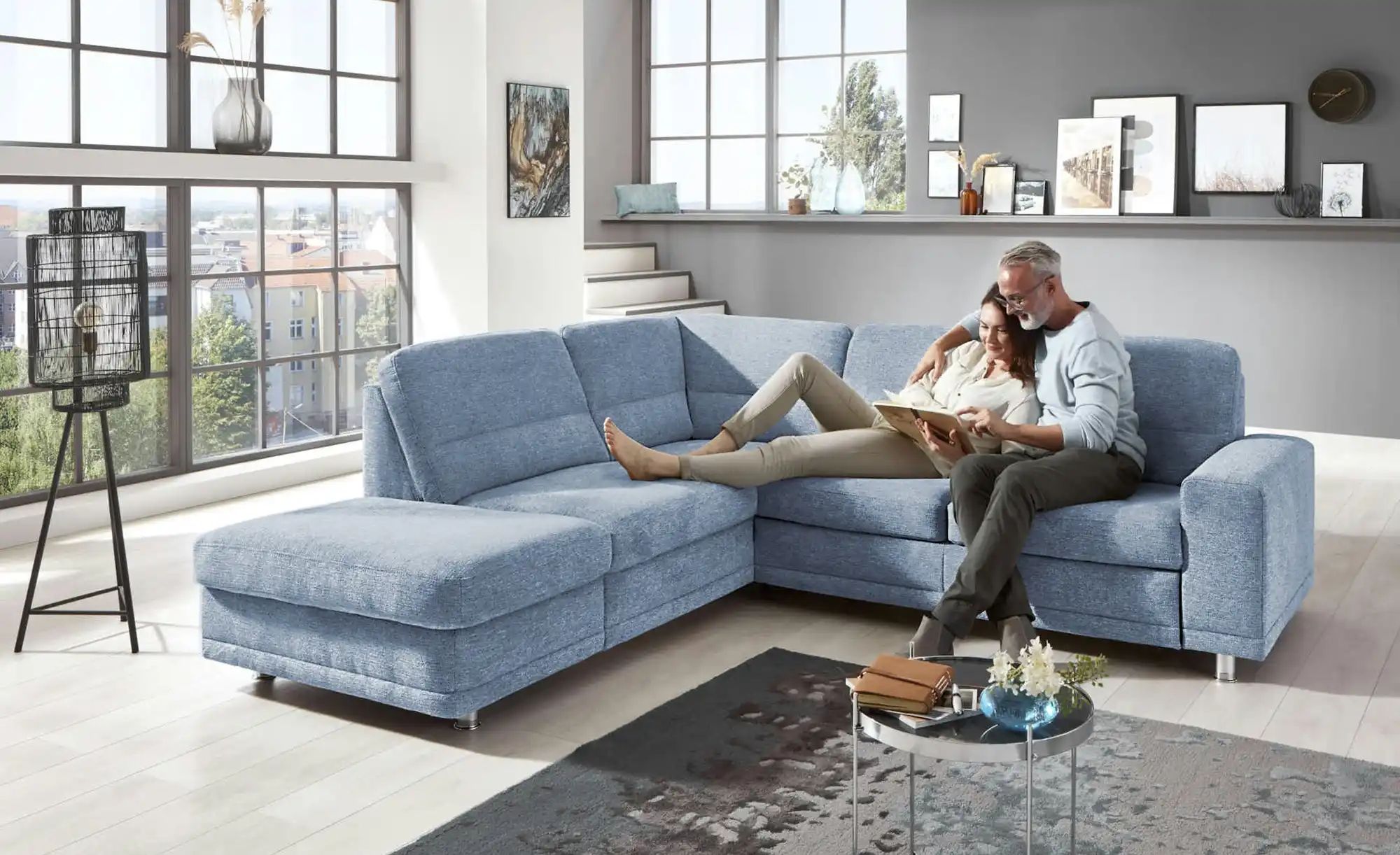 meinSofa Ecksofa  Marc ¦ blau ¦ Maße (cm): B: 243 H: 85 T: 234.0 Polstermöb günstig online kaufen