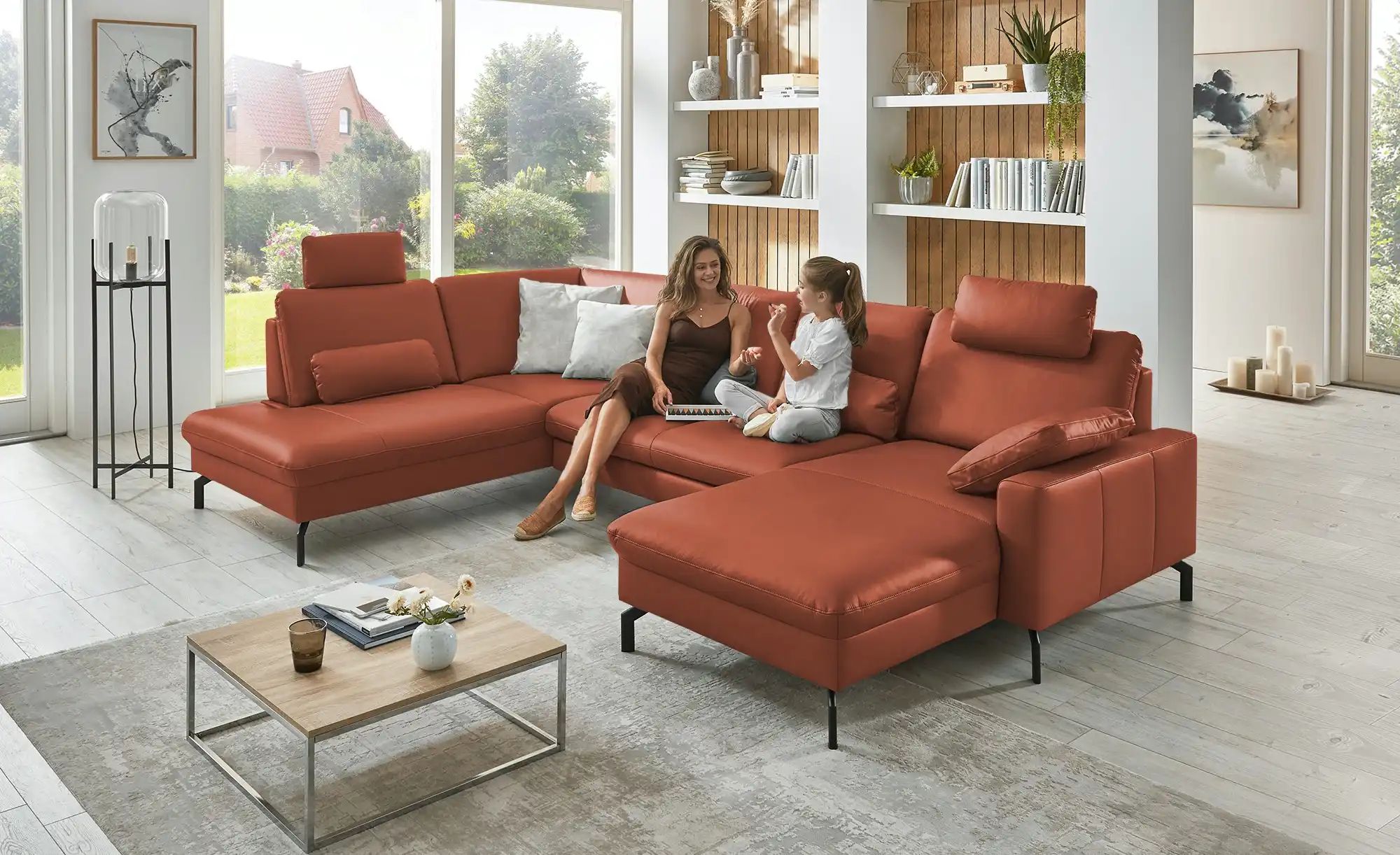 meinSofa Wohnlandschaft  Grace ¦ rot ¦ Maße (cm): B: 332 T: 220 Polstermöbe günstig online kaufen