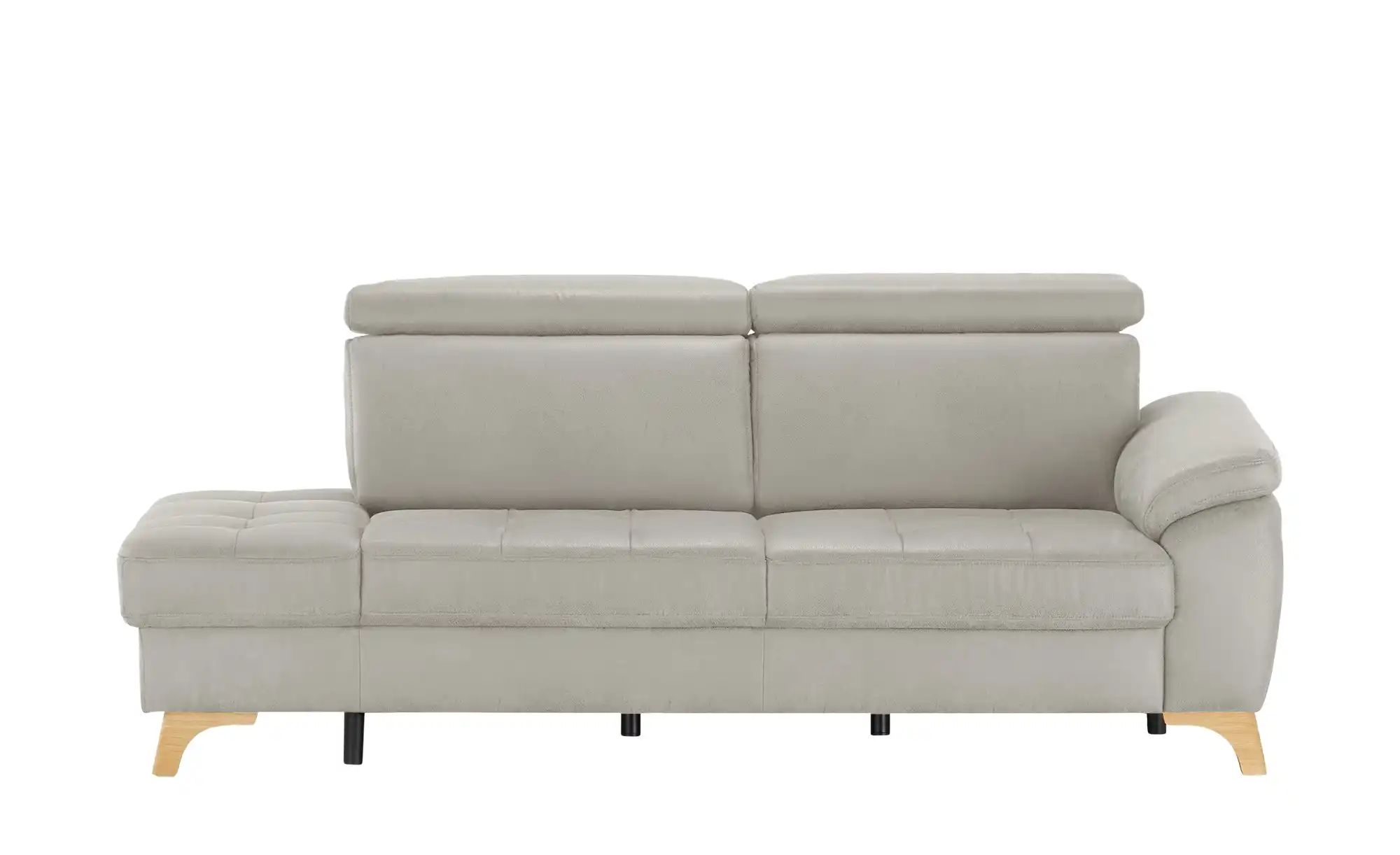 meinSofa Recamiere aus Mikrofaser Chloe ¦ grau ¦ Maße (cm): B: 221 H: 87 T: günstig online kaufen