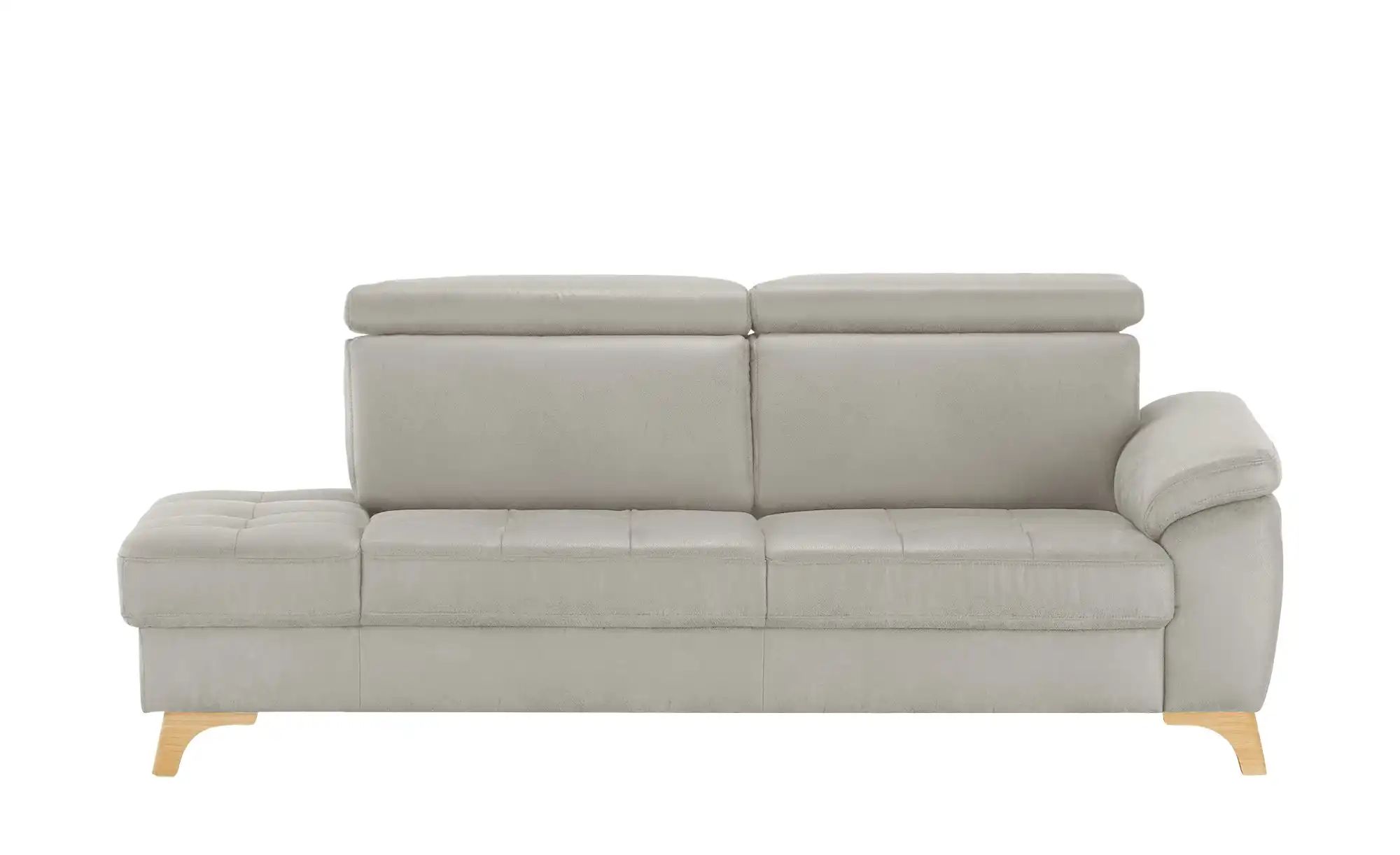 meinSofa Recamiere aus Mikrofaser Chloe ¦ grau ¦ Maße (cm): B: 221 H: 87 T: günstig online kaufen