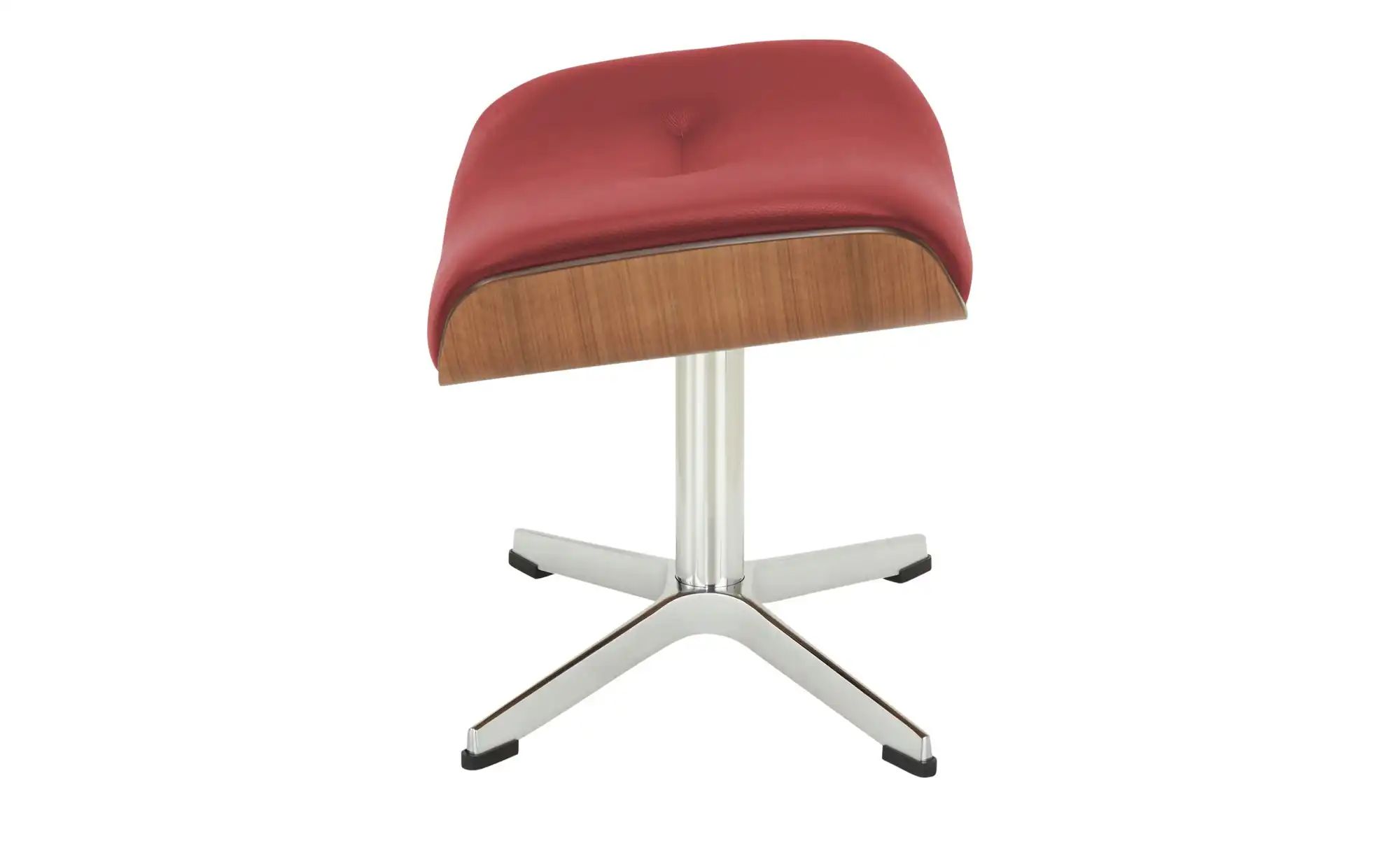 Hocker aus Leder Timeout ¦ rot ¦ Maße (cm): B: 50 H: 34 T: 38.0 Polstermöbe günstig online kaufen