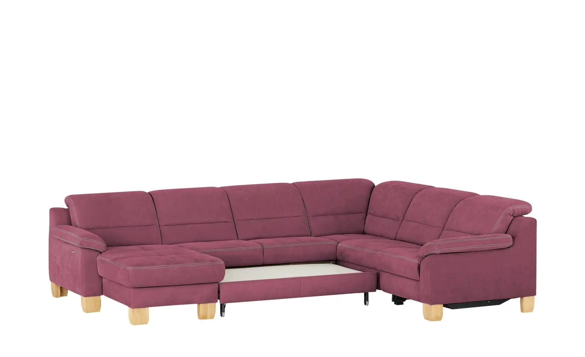 Thumbnail - meinSofa Wohnlandschaft aus Mikrofaser Hanna ¦ rot ¦ Maße (cm): B: 322 H: 84 T: 264.0 Polstermöbel > Sofas > Schlafsofas...