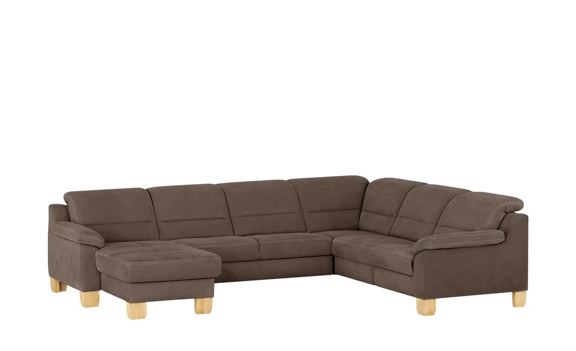 meinSofa Wohnlandschaft aus Mikrofaser Hanna ¦ braun ¦ Maße (cm): B: 322 H: günstig online kaufen