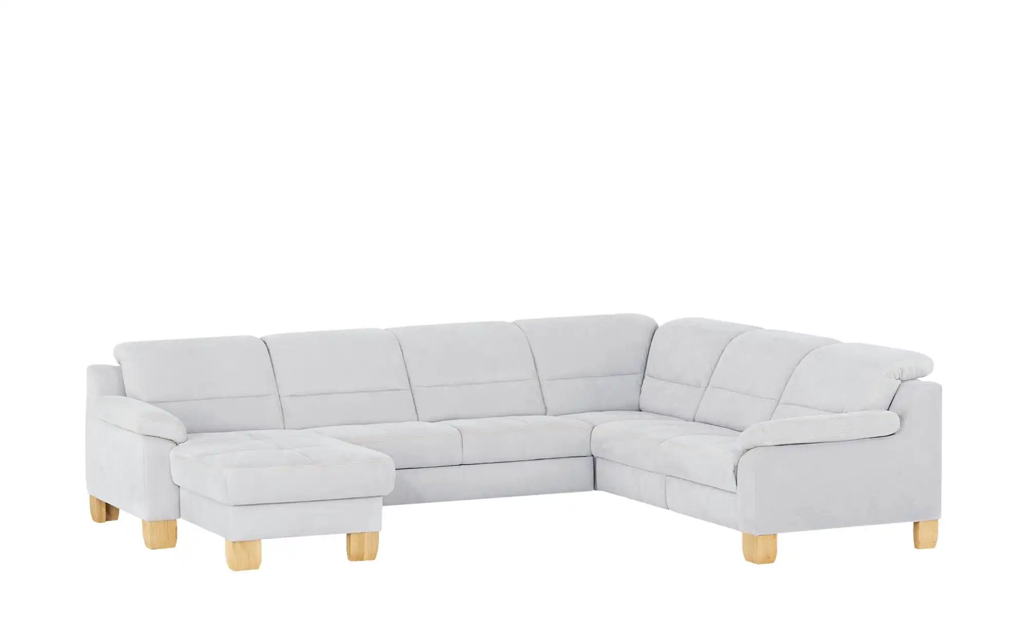 meinSofa Wohnlandschaft aus Mikrofaser Hanna ¦ grau ¦ Maße (cm): B: 322 H: günstig online kaufen