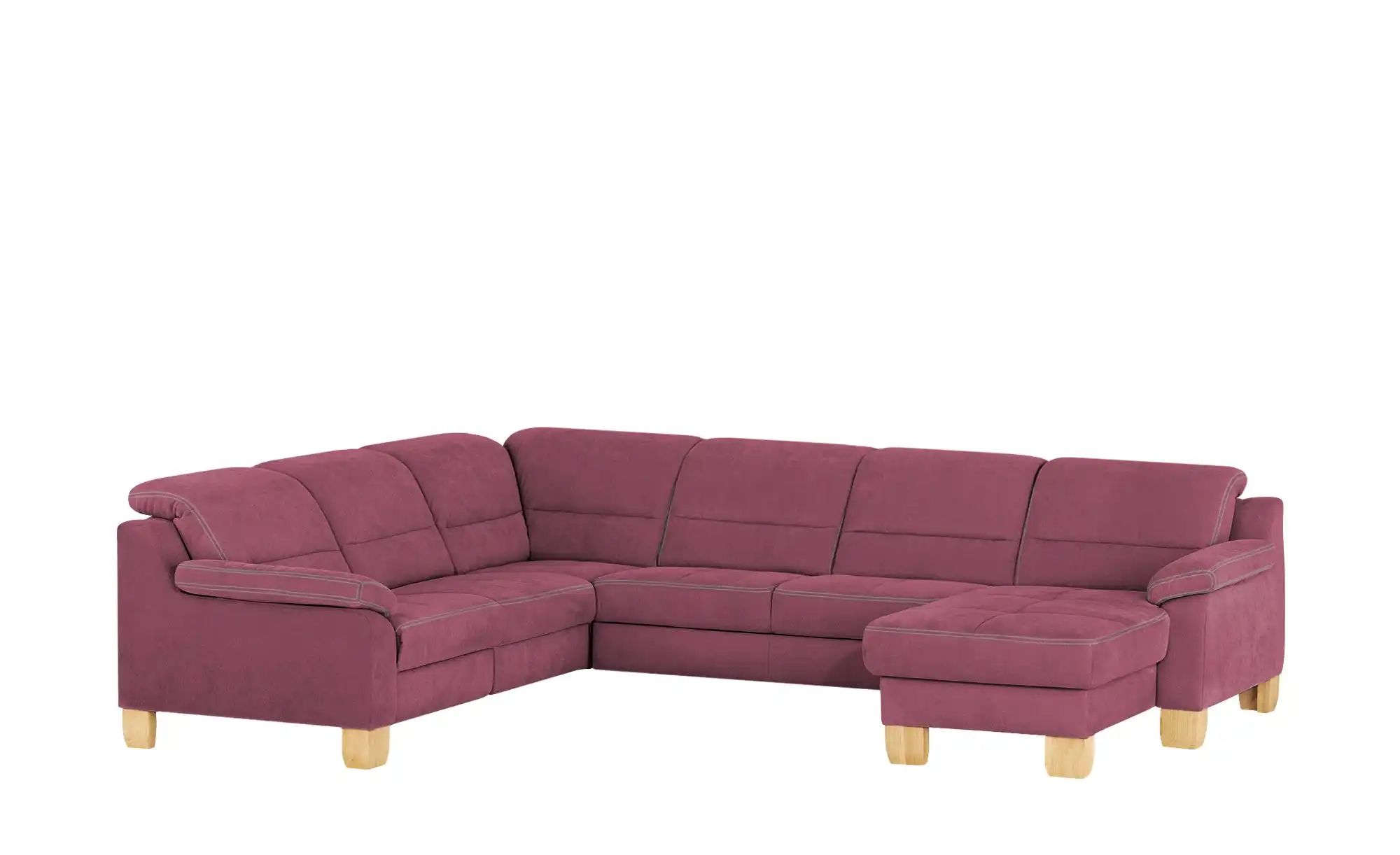 meinSofa Wohnlandschaft aus Mikrofaser Hanna ¦ rot ¦ Maße (cm): B: 322 H: 8 günstig online kaufen