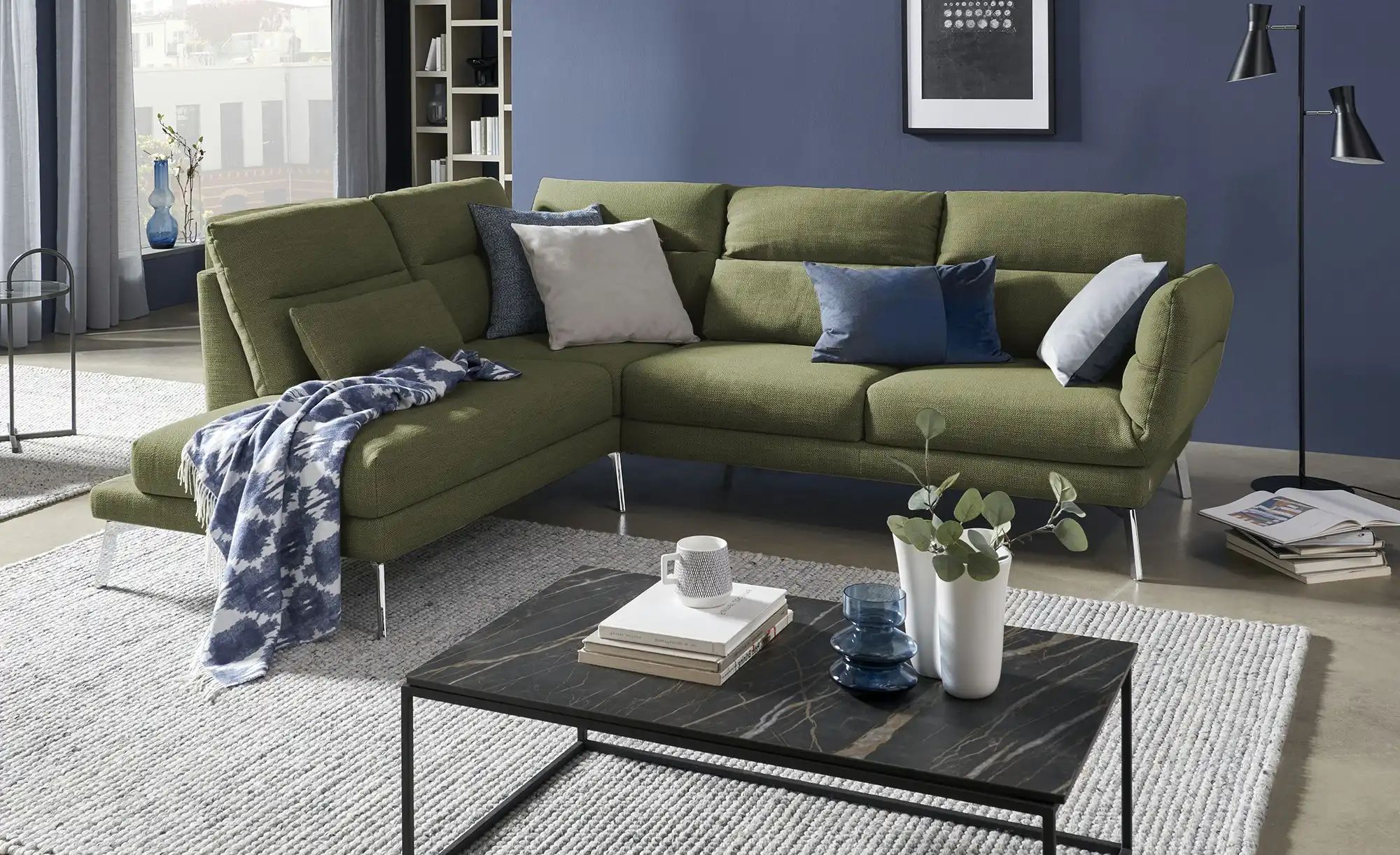 Thumbnail - Max Schelling Ecksofa Sentence ¦ grün ¦ Maße (cm): B: 250 H: 88 T: 208.0 Polstermöbel > Sofas > Ecksofas - Höffner