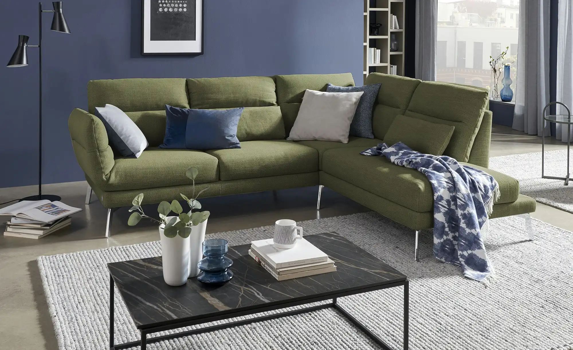 Thumbnail - Max Schelling Ecksofa  Sentence ¦ grün ¦ Maße (cm): B: 250 T: 208.0 Polstermöbel > Sofas > 3-Sitzer - Höffner