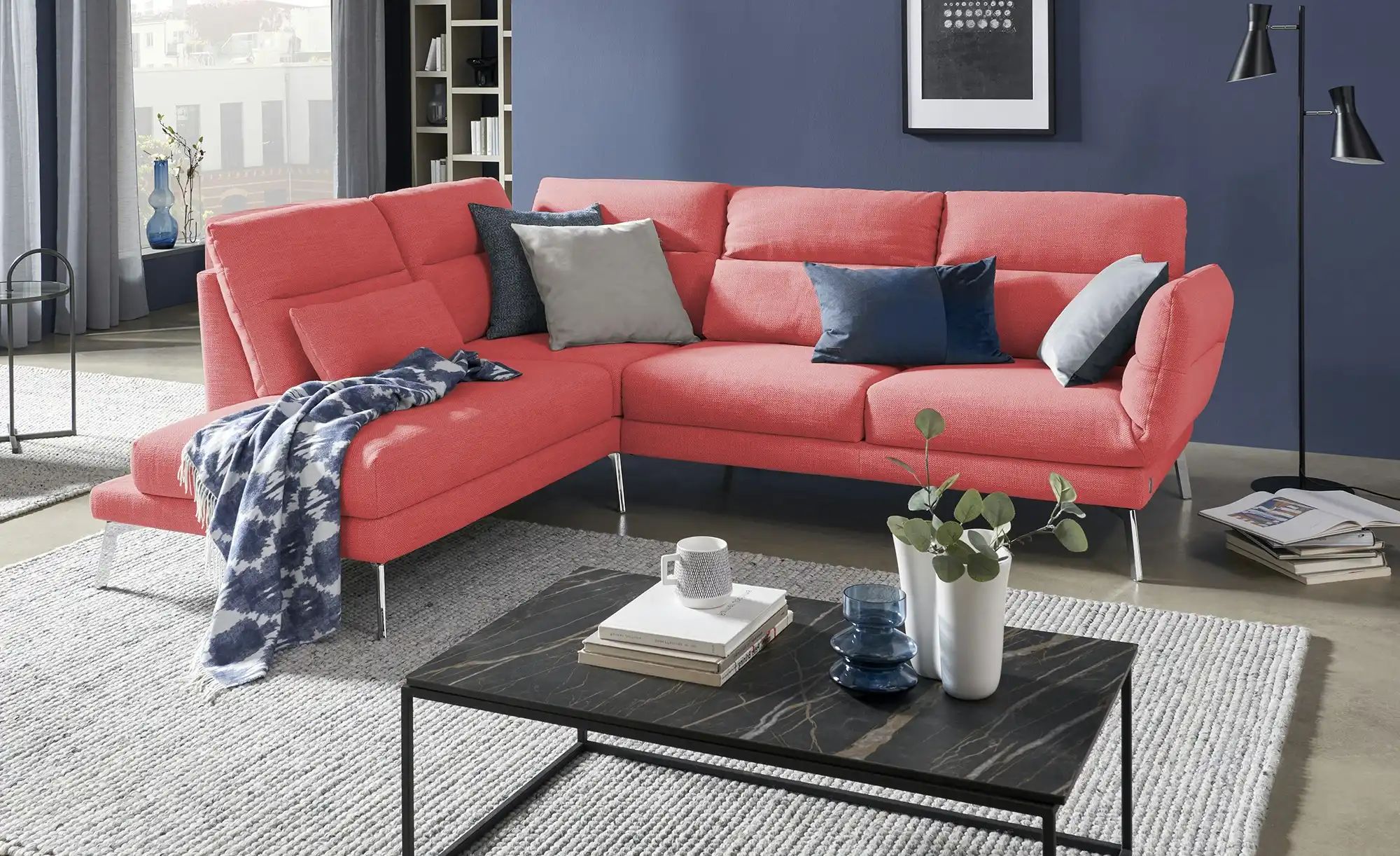 Thumbnail - Max Schelling Ecksofa  Sentence ¦ rosa/pink ¦ Maße (cm): B: 250 H: 88 T: 208.0 Polstermöbel > Sofas > 3-Sitzer - Höffner