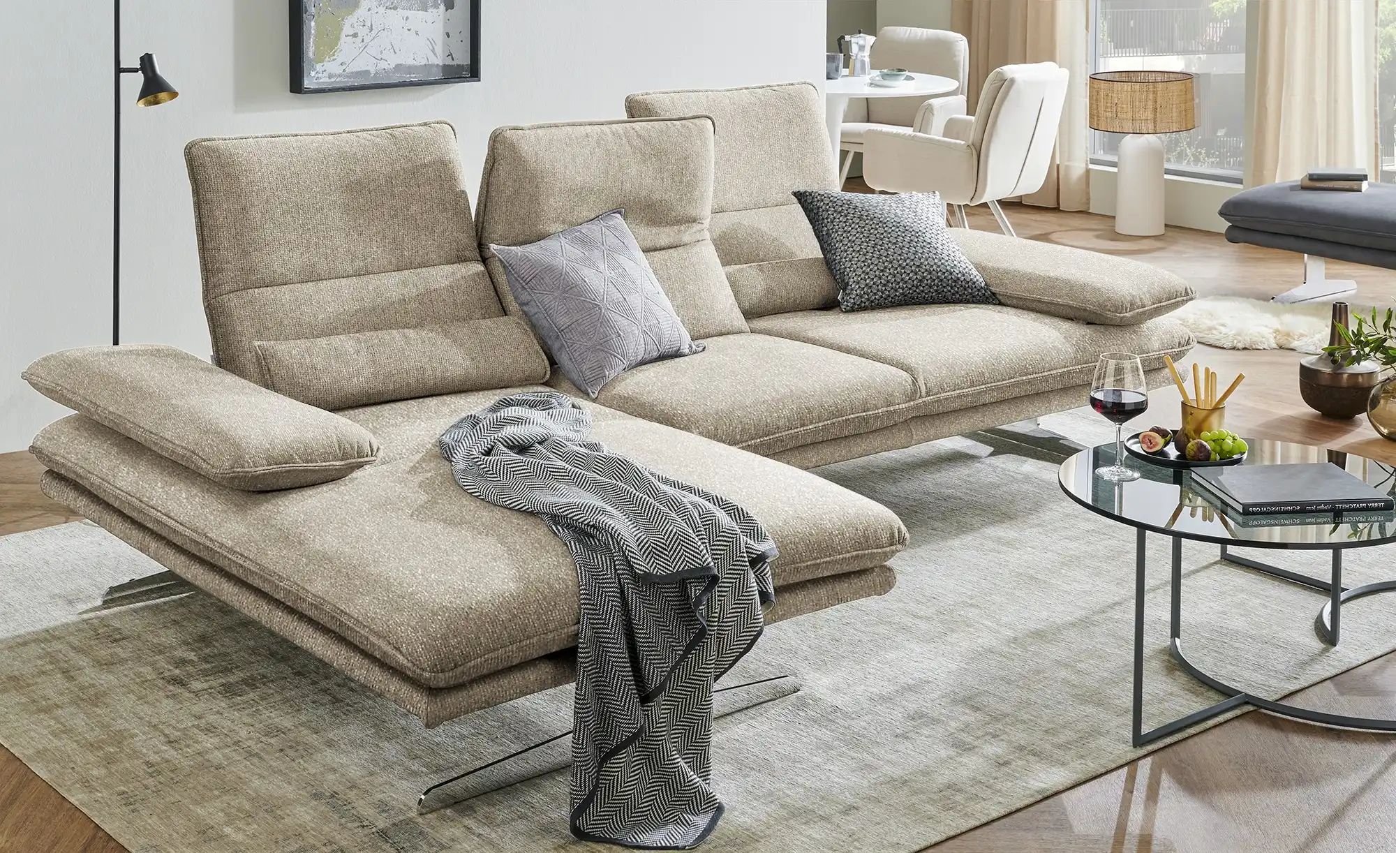W.SCHILLIG Ecksofa  16777 Broadway ¦ beige ¦ Maße (cm): B: 291 H: 94 T: 164 günstig online kaufen