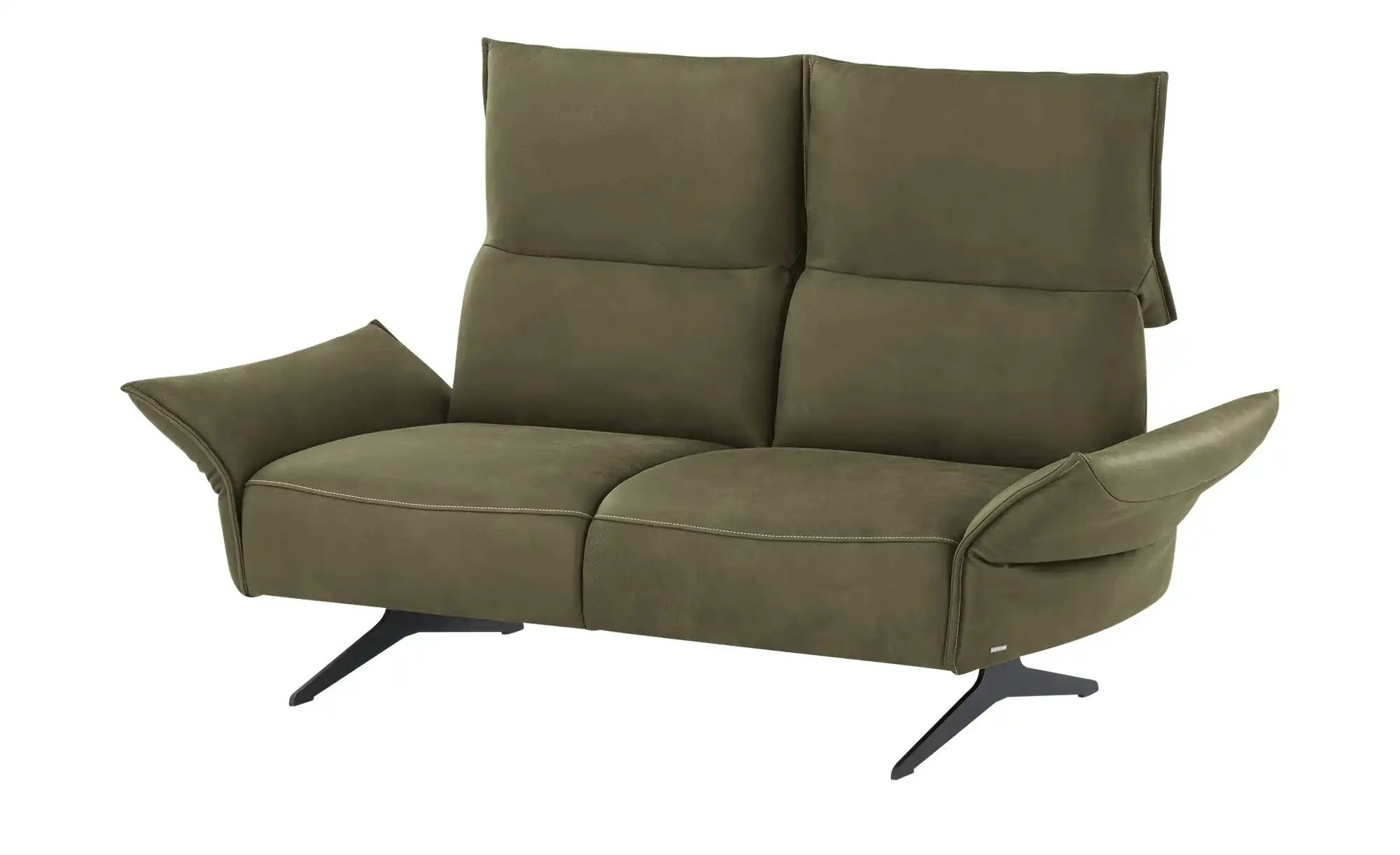 KOINOR Ledersofa  Vineto ¦ grün ¦ Maße (cm): B: 176 H: 110 T: 88.0 Polsterm günstig online kaufen