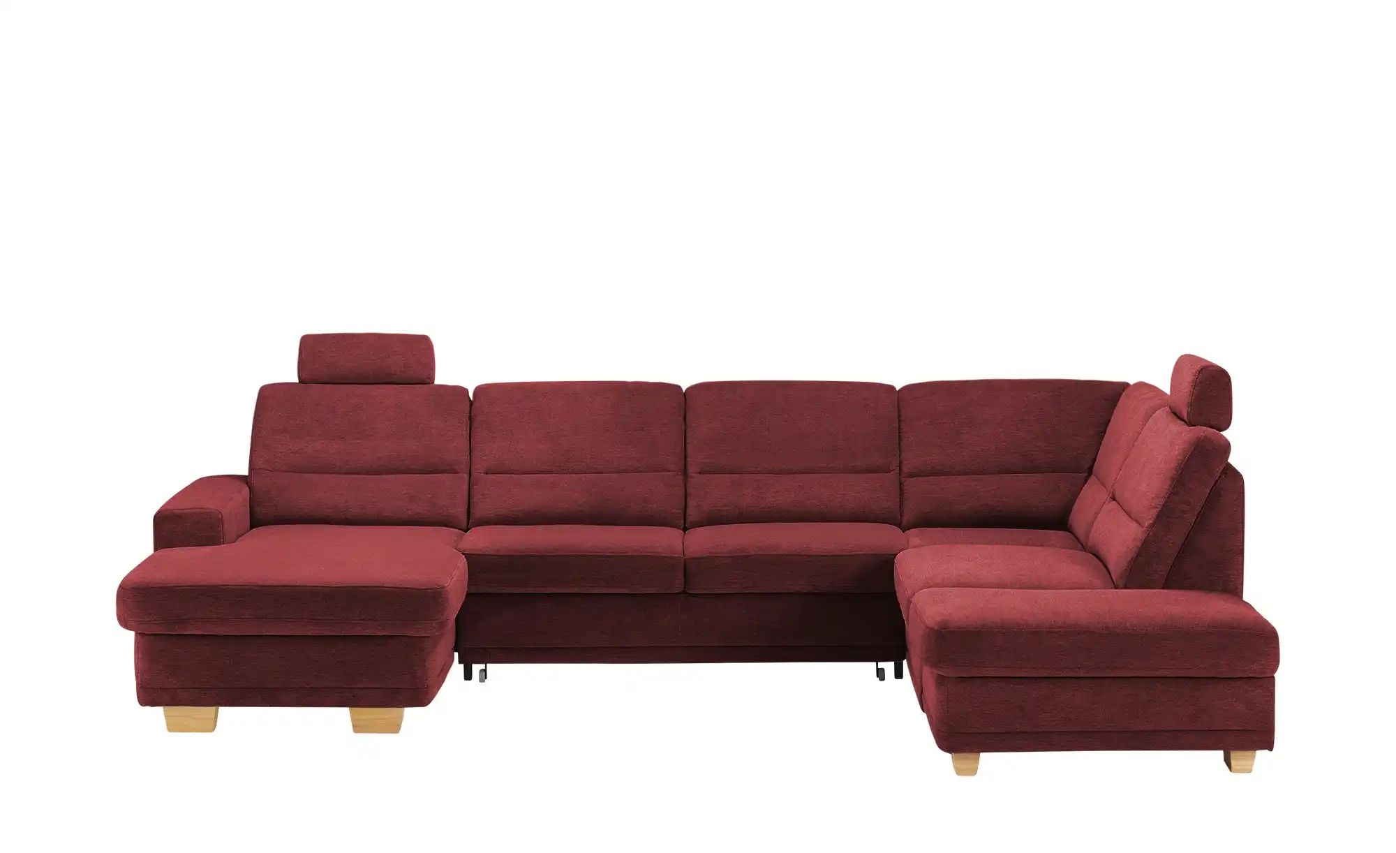 meinSofa Wohnlandschaft aus Mikrofaser Marc ¦ rot ¦ Maße (cm): B: 311 H: 85 günstig online kaufen