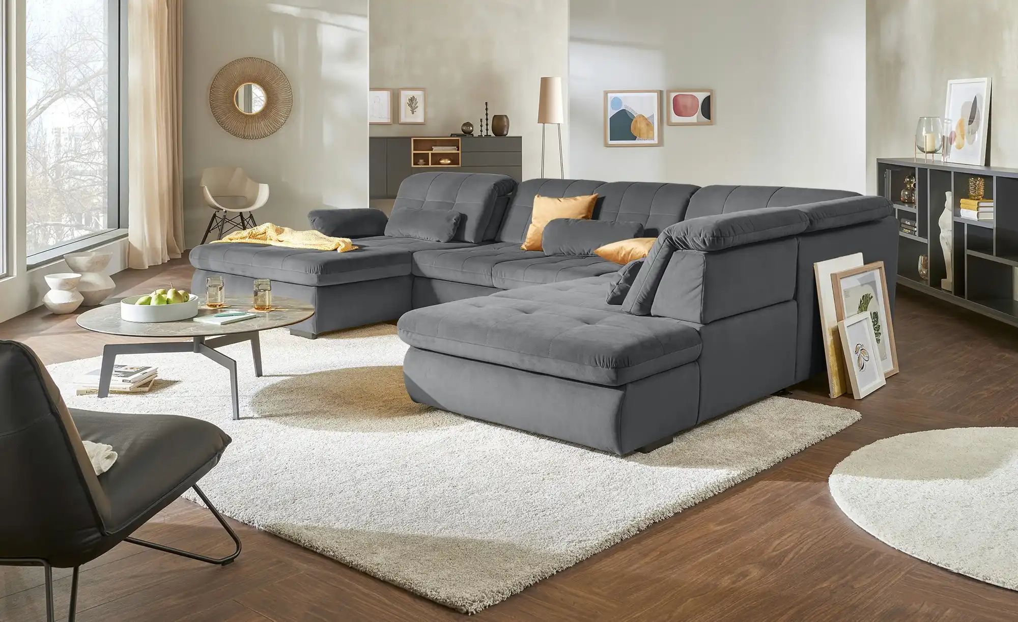 Thumbnail - Lounge Collection Wohnlandschaft Spencer ¦ grau ¦ Maße (cm): B: 382 H: 102 T: 260.0 Polstermöbel > Sofas > Wohnlandscha...