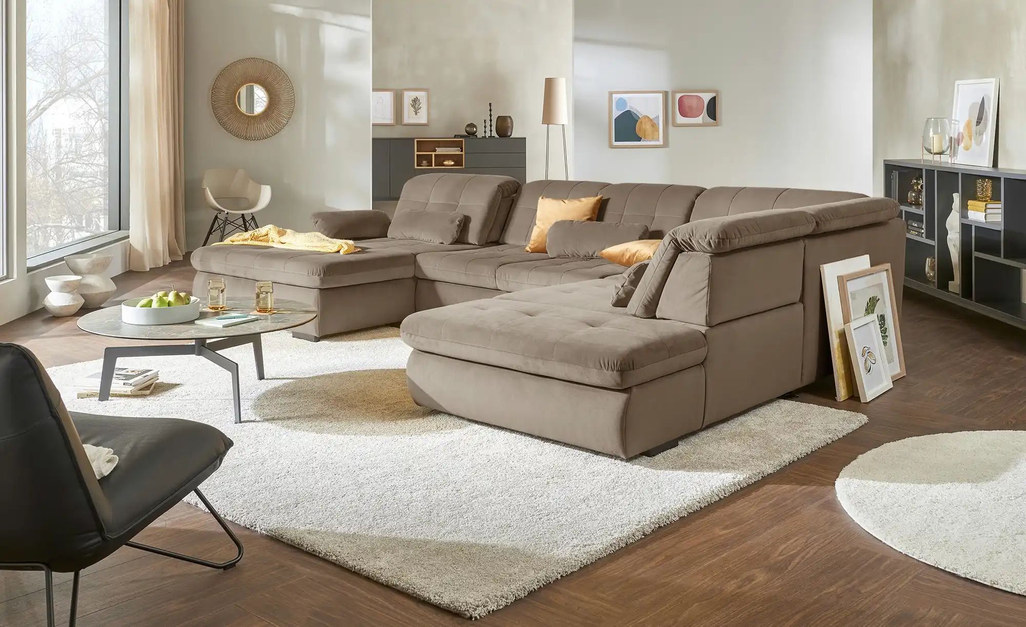 Lounge Collection Wohnlandschaft  Spencer ¦ braun ¦ Maße (cm): B: 382 H: 10 günstig online kaufen