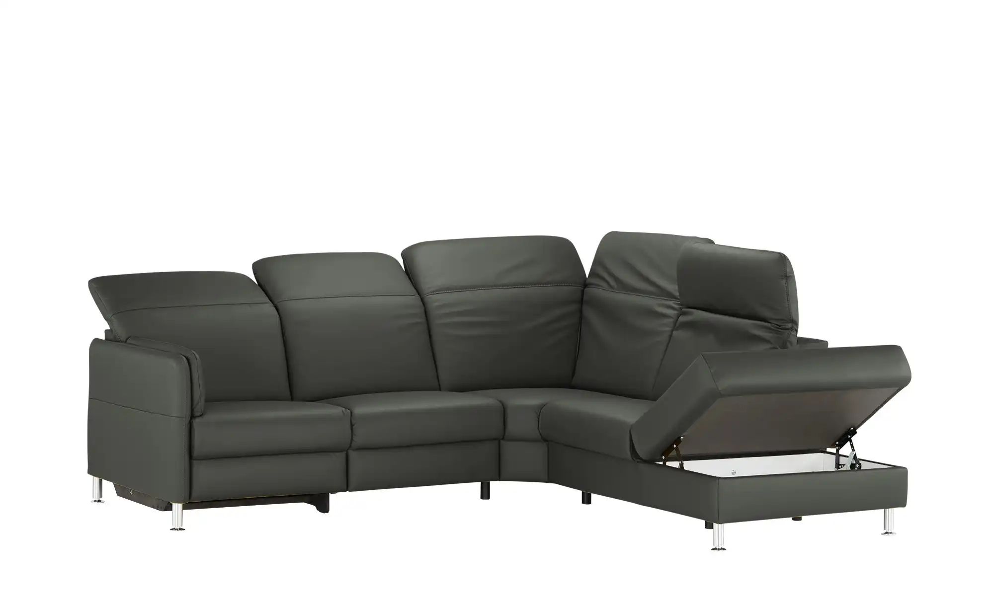 meinSofa Leder-Ecksofa  Leon ¦ grau ¦ Maße (cm): B: 259 H: 83 T: 236 Polste günstig online kaufen