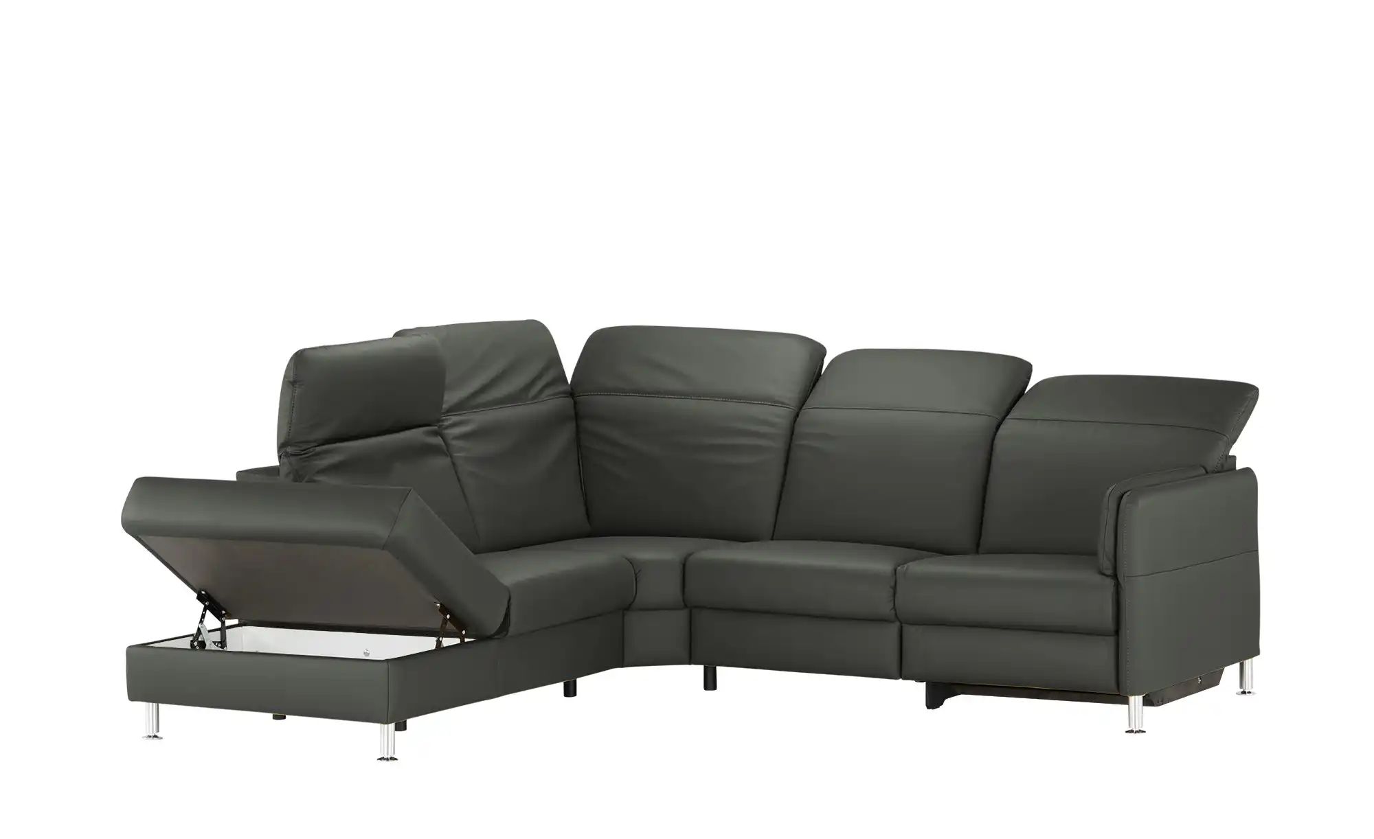 meinSofa Leder-Ecksofa  Leon ¦ grau ¦ Maße (cm): B: 259 H: 83 T: 236 Polste günstig online kaufen