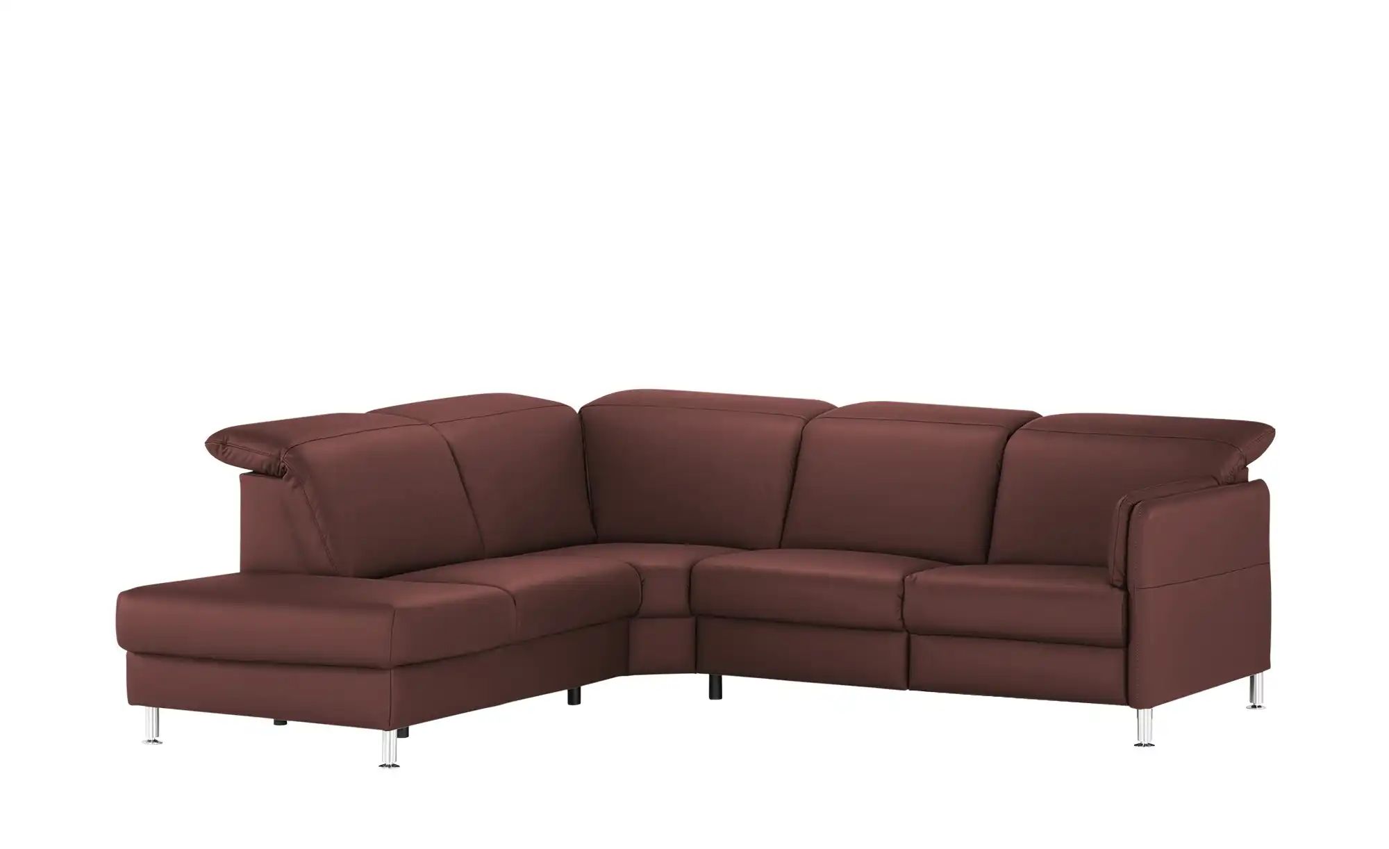 meinSofa Leder-Ecksofa  Leon ¦ rot ¦ Maße (cm): B: 259 H: 83 T: 236 Polster günstig online kaufen