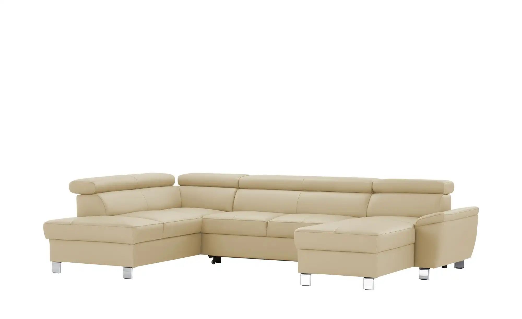 uno Wohnlandschaft aus Echtleder Avola ¦ beige ¦ Maße (cm): B: 315 H: 90 T: günstig online kaufen