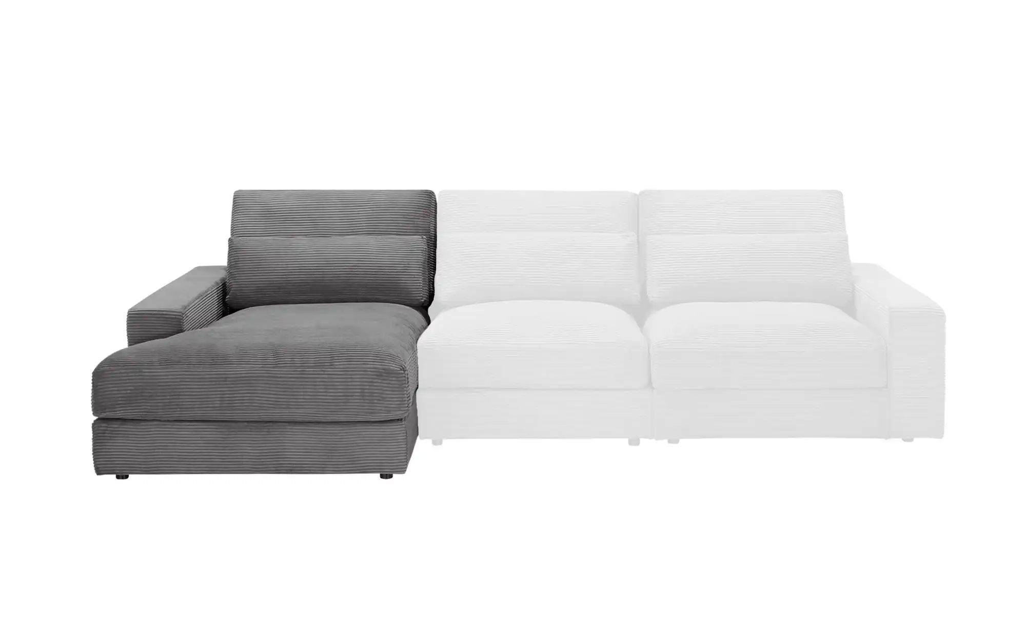 Thumbnail - Element Ottomane Armlehne links Branna ¦ grau ¦ Maße (cm): B: 116 H: 88 T: 164.0 Polstermöbel > Sofas > Modulsofas - Höf...