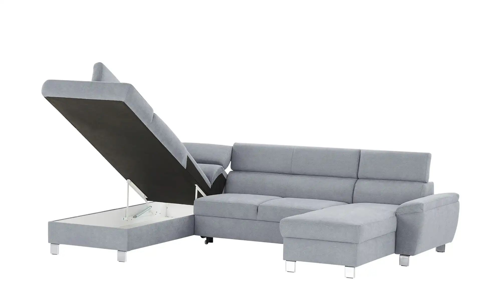 Thumbnail - uno Wohnlandschaft aus Mikrofaser Avola ¦ grau ¦ Maße (cm): B: 318 H: 90 T: 208.0 Polstermöbel > Sofas > Schlafsofas - H...