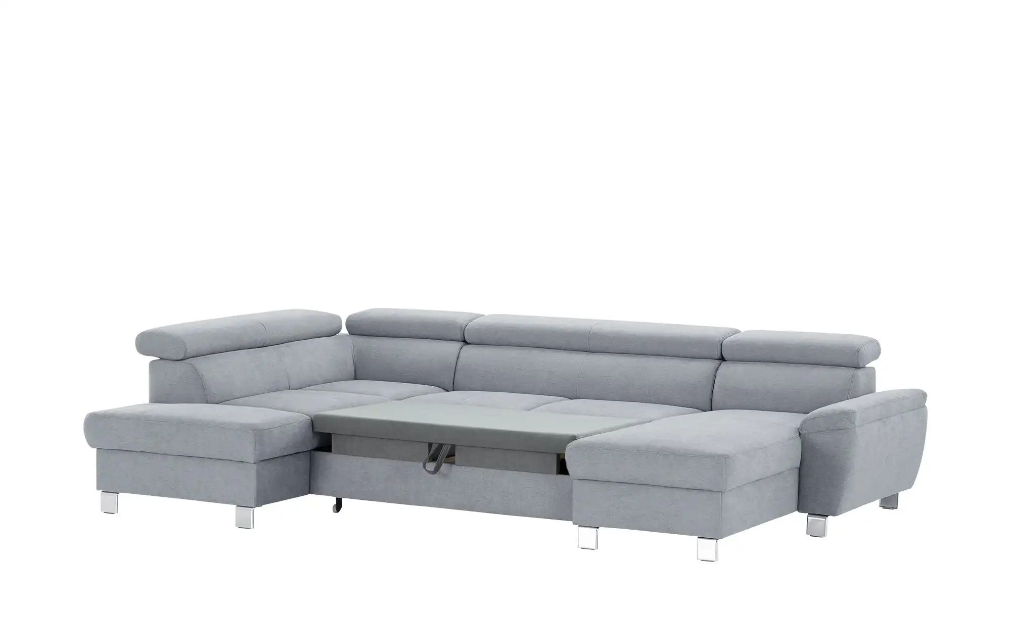 Thumbnail - uno Wohnlandschaft aus Mikrofaser Avola ¦ grau ¦ Maße (cm): B: 318 H: 90 T: 208.0 Polstermöbel > Sofas > Schlafsofas - H...