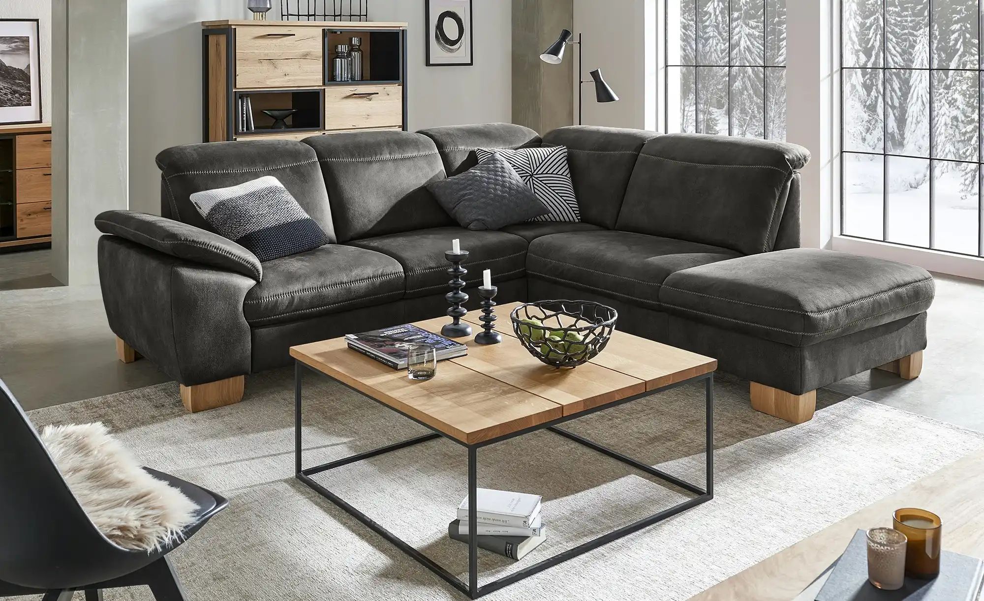 meinSofa Ecksofa  Raica ¦ grau ¦ Maße (cm): B: 266 H: 91 T: 243 Polstermöbe günstig online kaufen