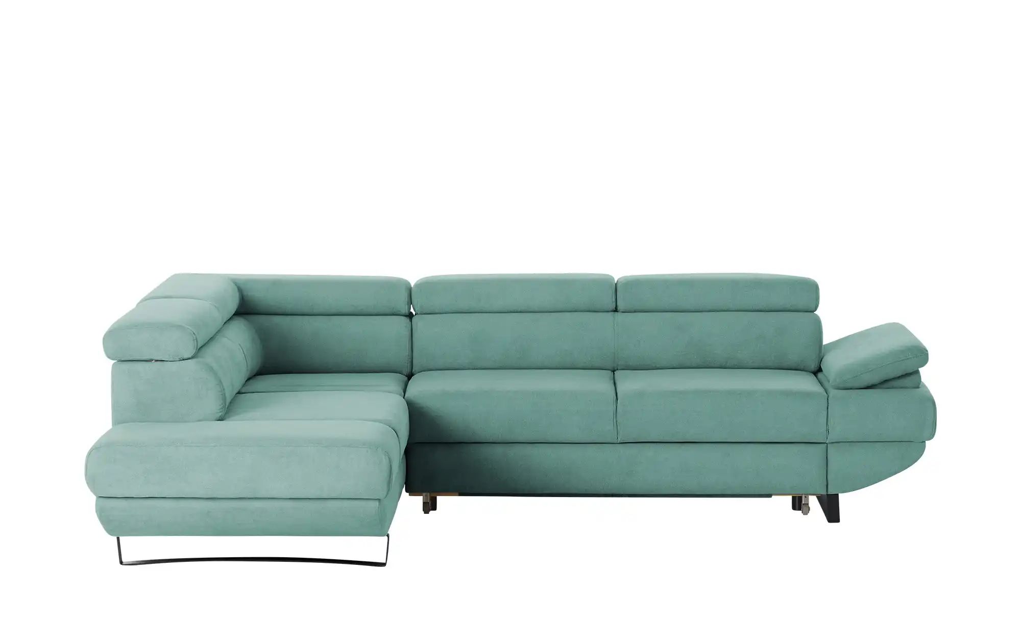 switch Ecksofa aus Mikrofaser Gio ¦ türkis/petrol ¦ Maße (cm): B: 263 H: 74 günstig online kaufen