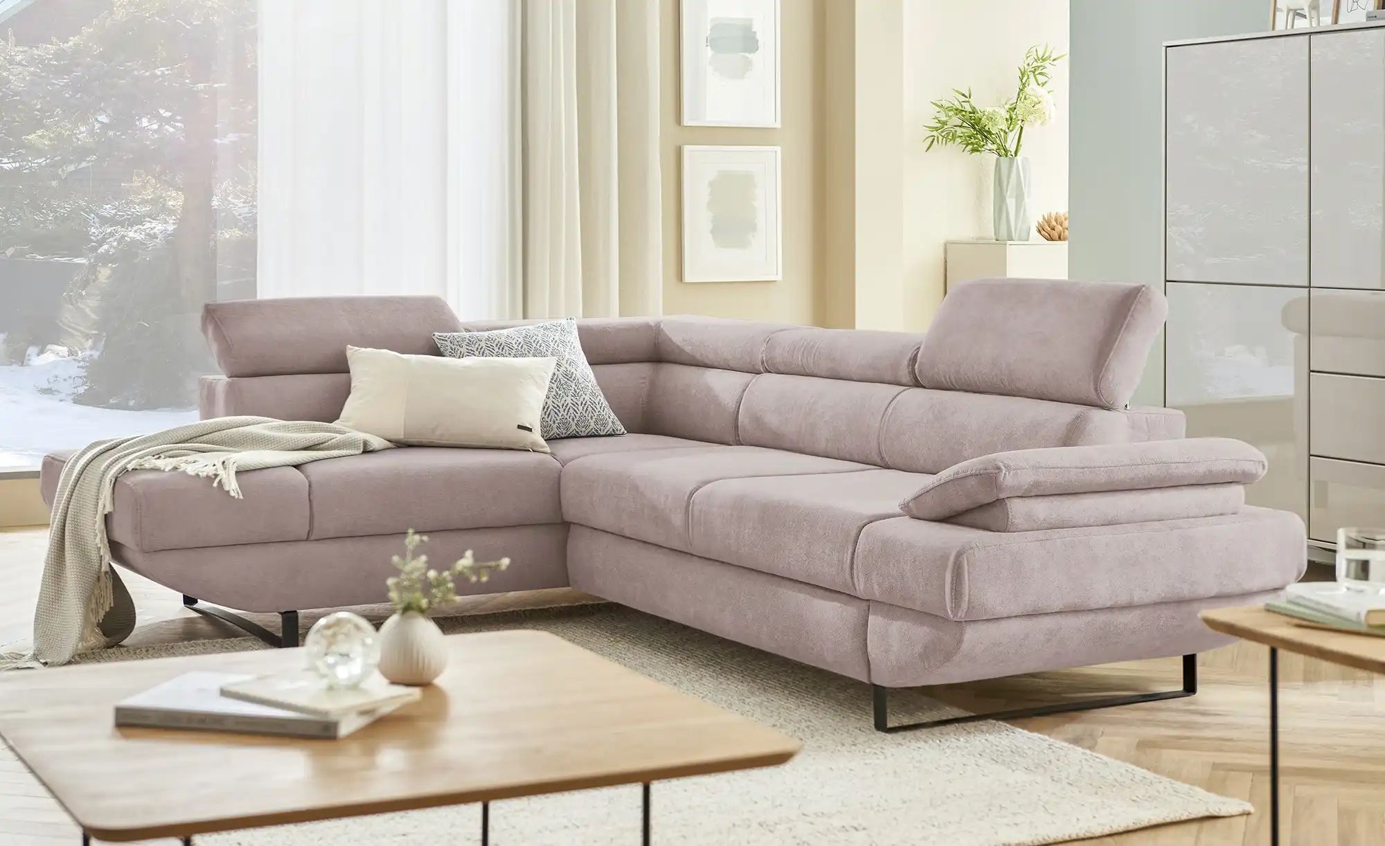 switch Ecksofa aus Mikrofaser Gio ¦ rosa/pink ¦ Maße (cm): B: 263 H: 88 T: günstig online kaufen