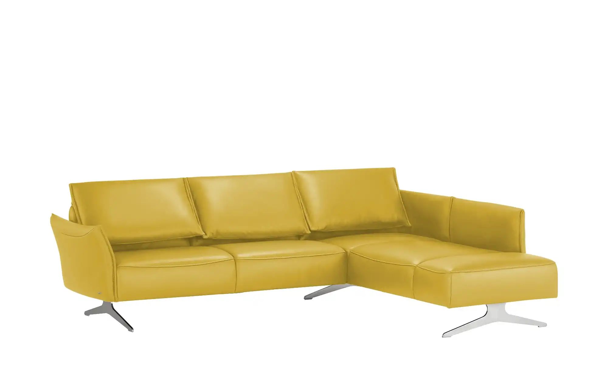 KOINOR Ecksofa Leder  Vineto ¦ gelb ¦ Maße (cm): B: 272 H: 83 T: 207 Polste günstig online kaufen