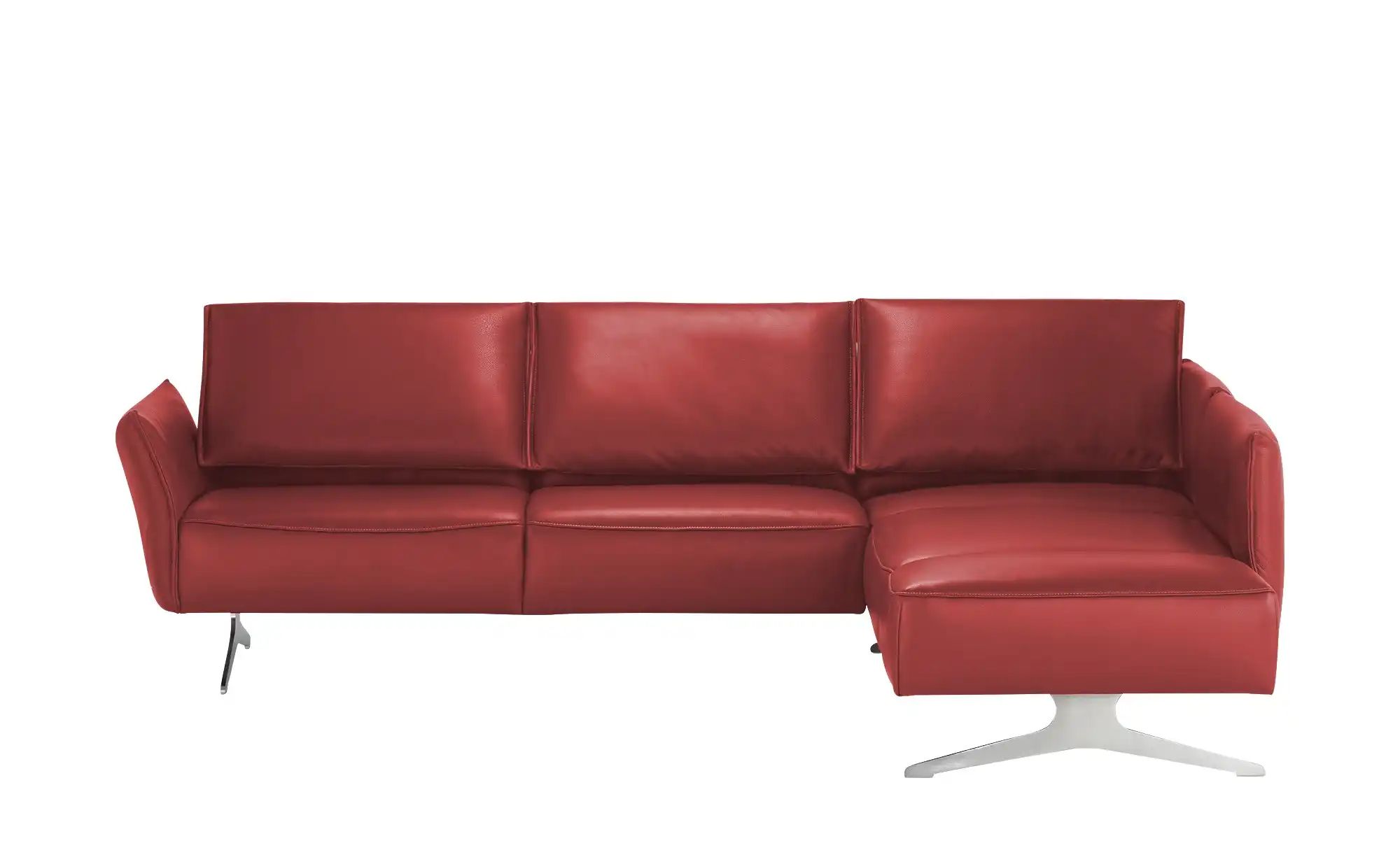 KOINOR Ecksofa Leder  Vineto ¦ rot ¦ Maße (cm): B: 272 H: 83 T: 207 Polster günstig online kaufen