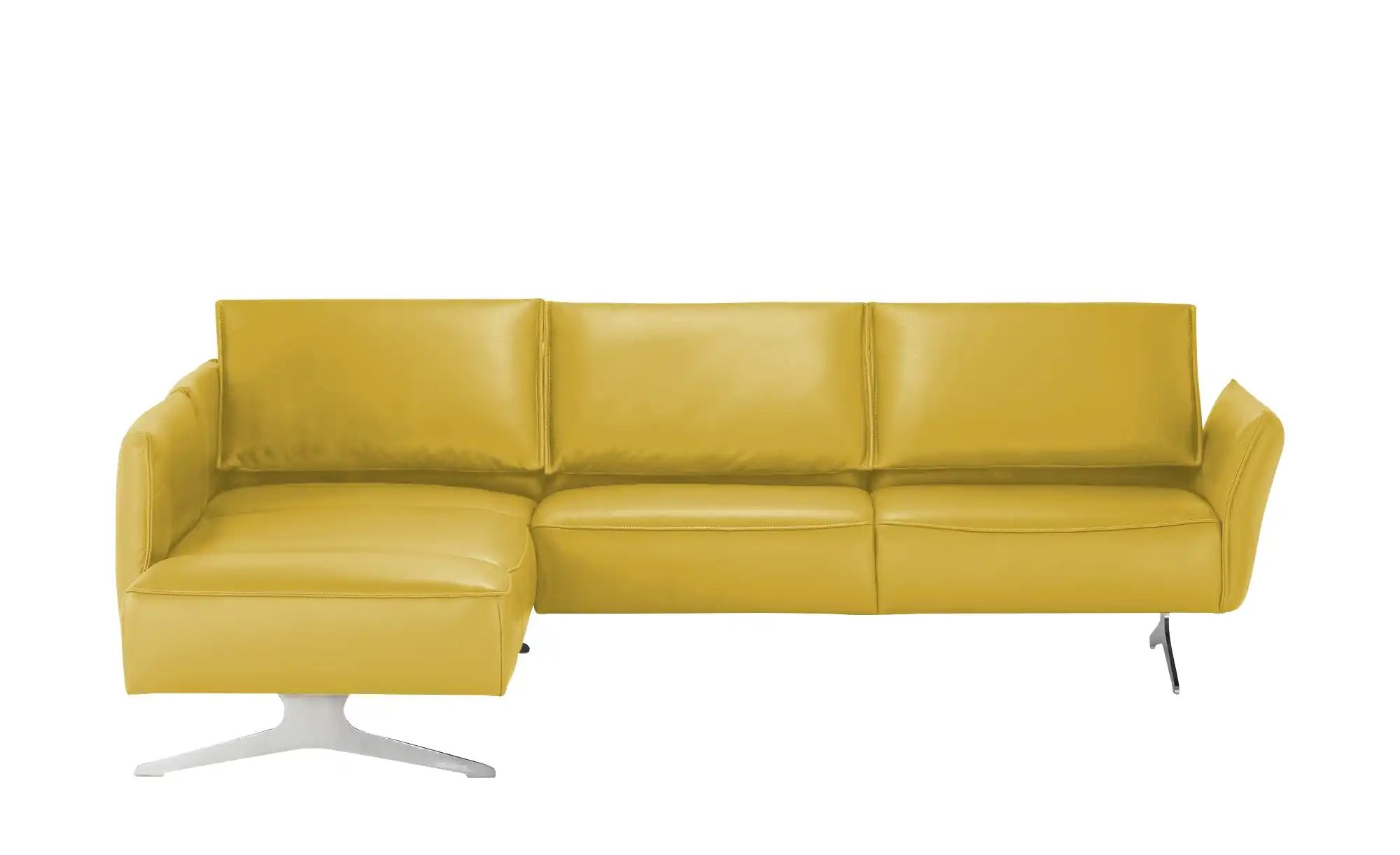 KOINOR Ecksofa Leder  Vineto ¦ gelb ¦ Maße (cm): B: 272 H: 83 T: 207 Polste günstig online kaufen