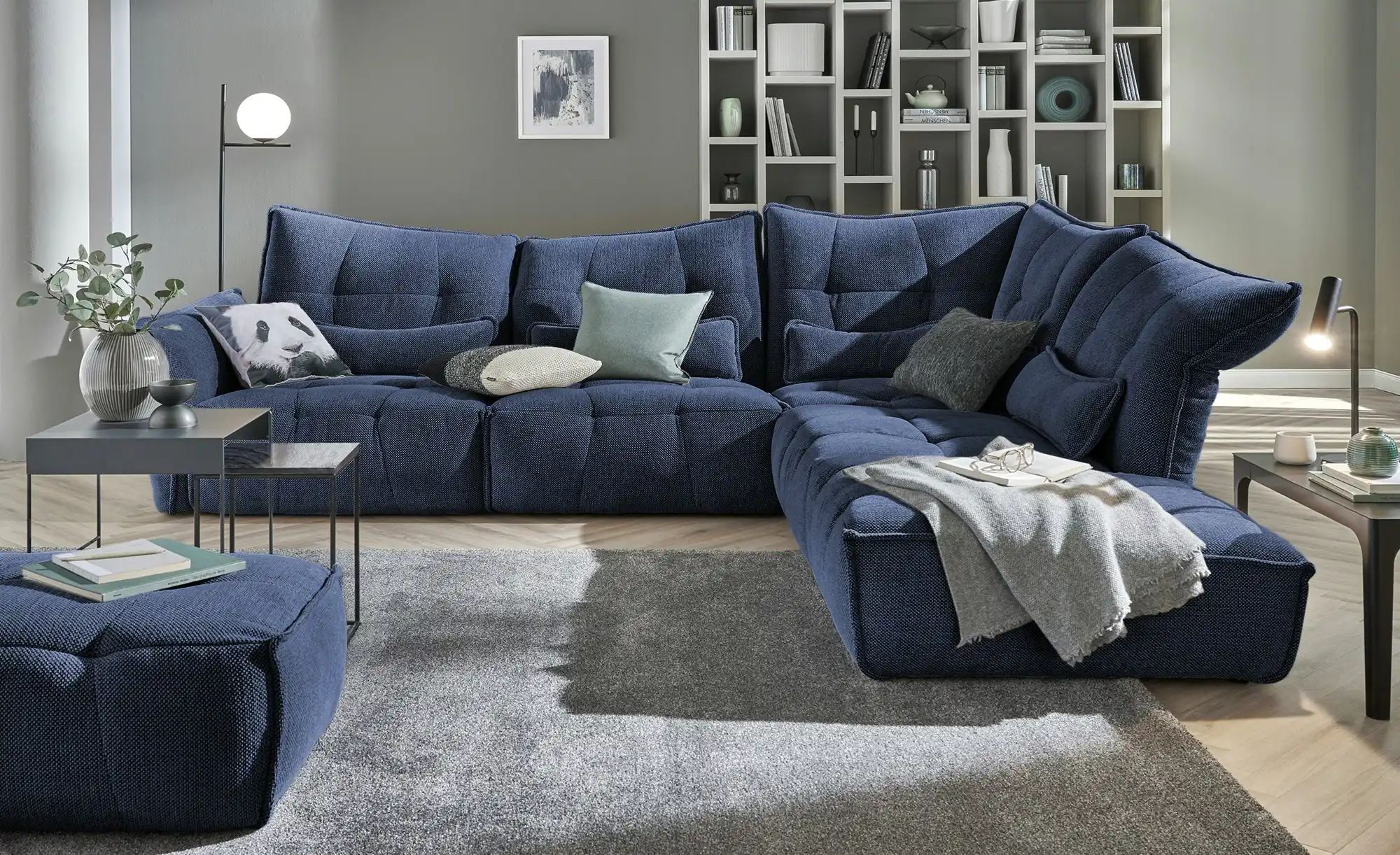 Ecksofa  Jeaneva ¦ blau ¦ Maße (cm): B: 320 H: 101 T: 275 Polstermöbel > So günstig online kaufen