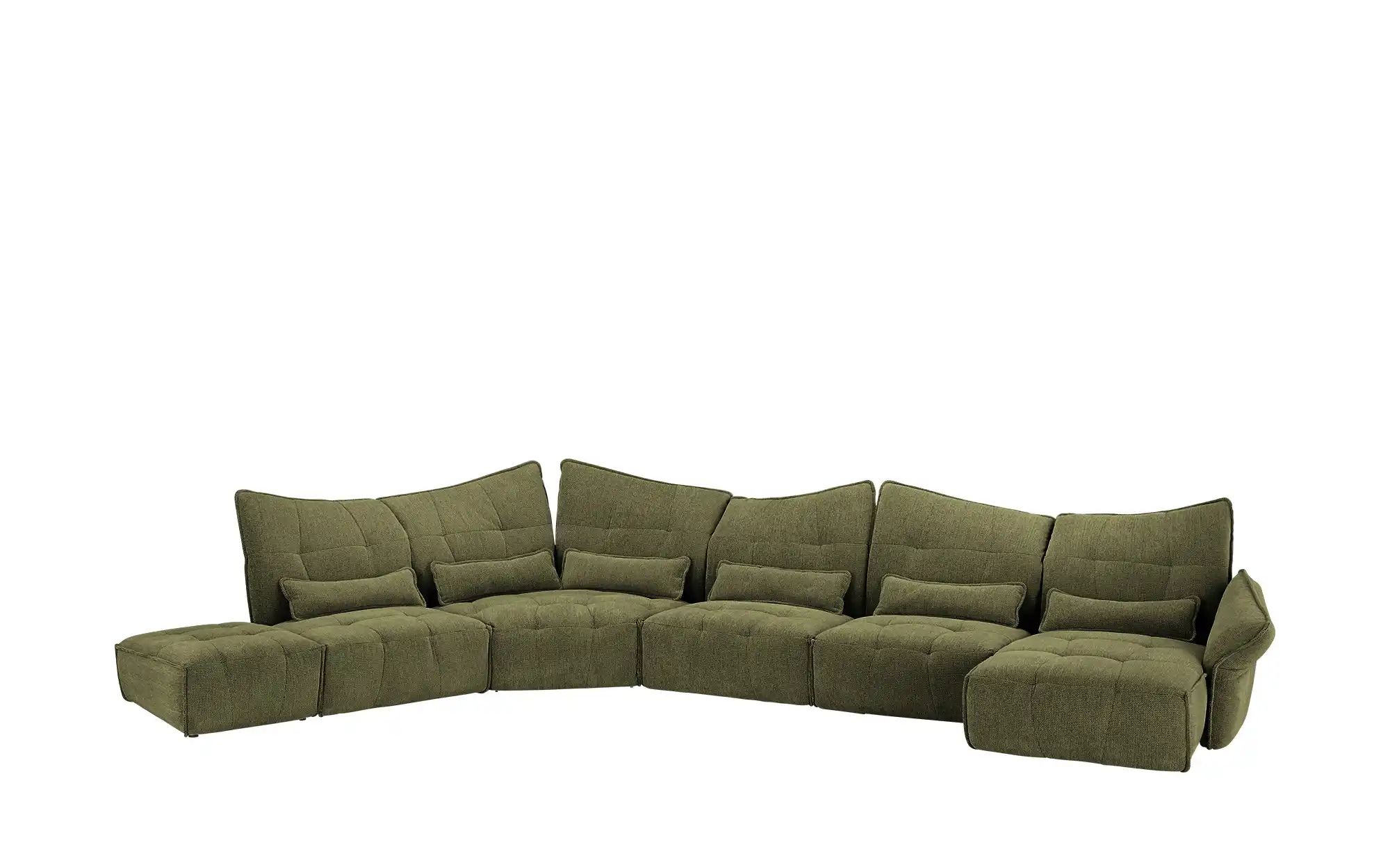 Thumbnail - Wohnlandschaft Jeaneva ¦ grün ¦ Maße (cm): B: 465 H: 101 T: 275.0 Polstermöbel > Sofas > Wohnlandschaften - Höffner