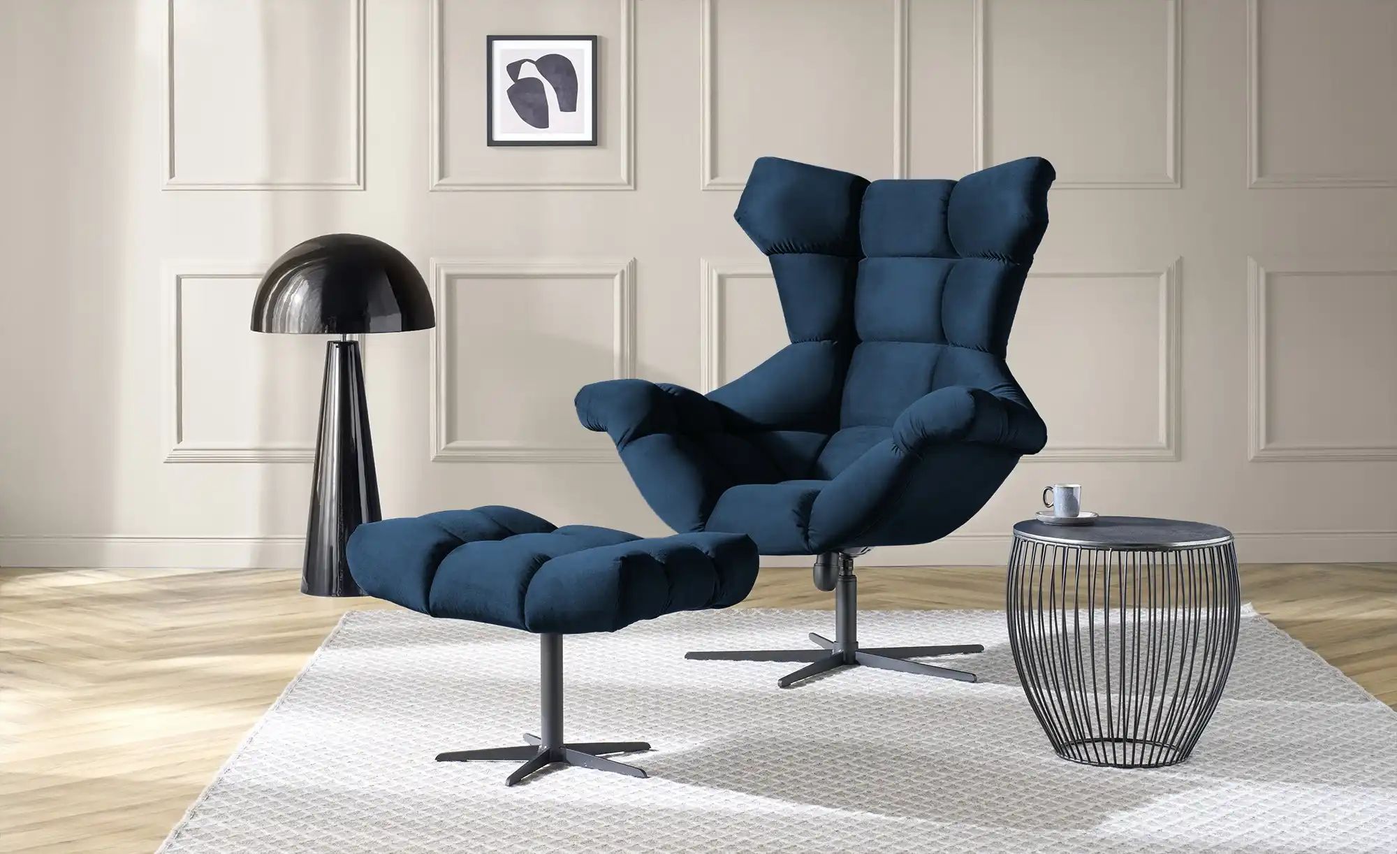 switch Fußablage  Sensi ¦ blau ¦ Maße (cm): B: 69 H: 45 T: 46.0 Polstermöbe günstig online kaufen