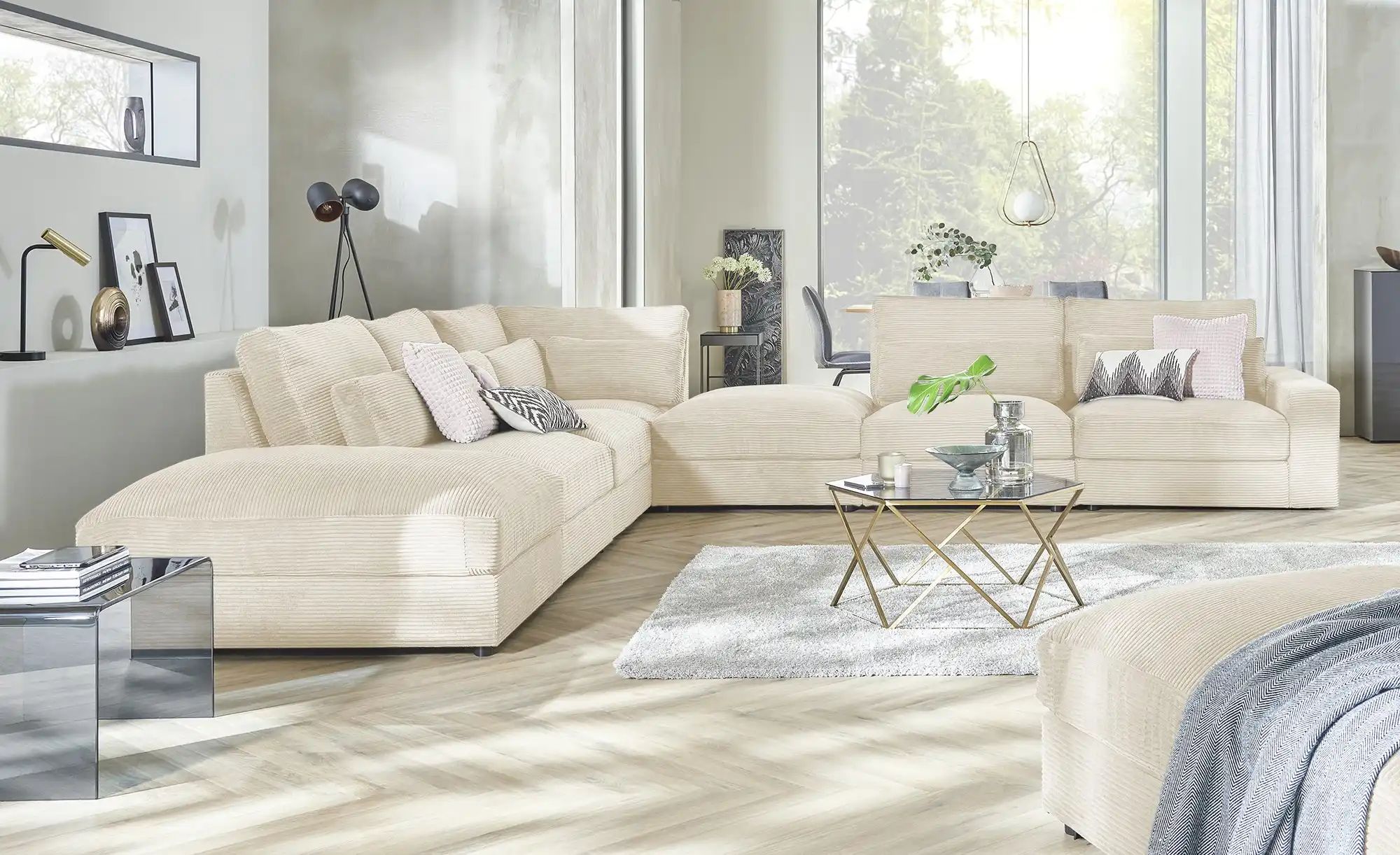 Ecksofa  Branna ¦ creme ¦ Maße (cm): B: 412 H: 88 T: 386.0 Polstermöbel > S günstig online kaufen