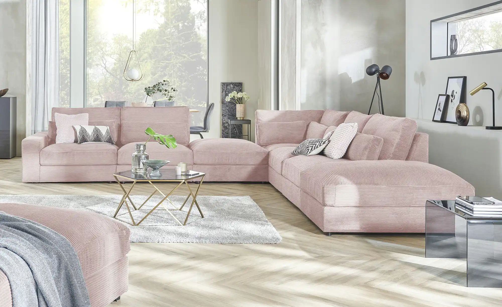 Ecksofa  Branna ¦ rosa/pink ¦ Maße (cm): B: 412 H: 88 T: 386 Aktuelles > Ba günstig online kaufen